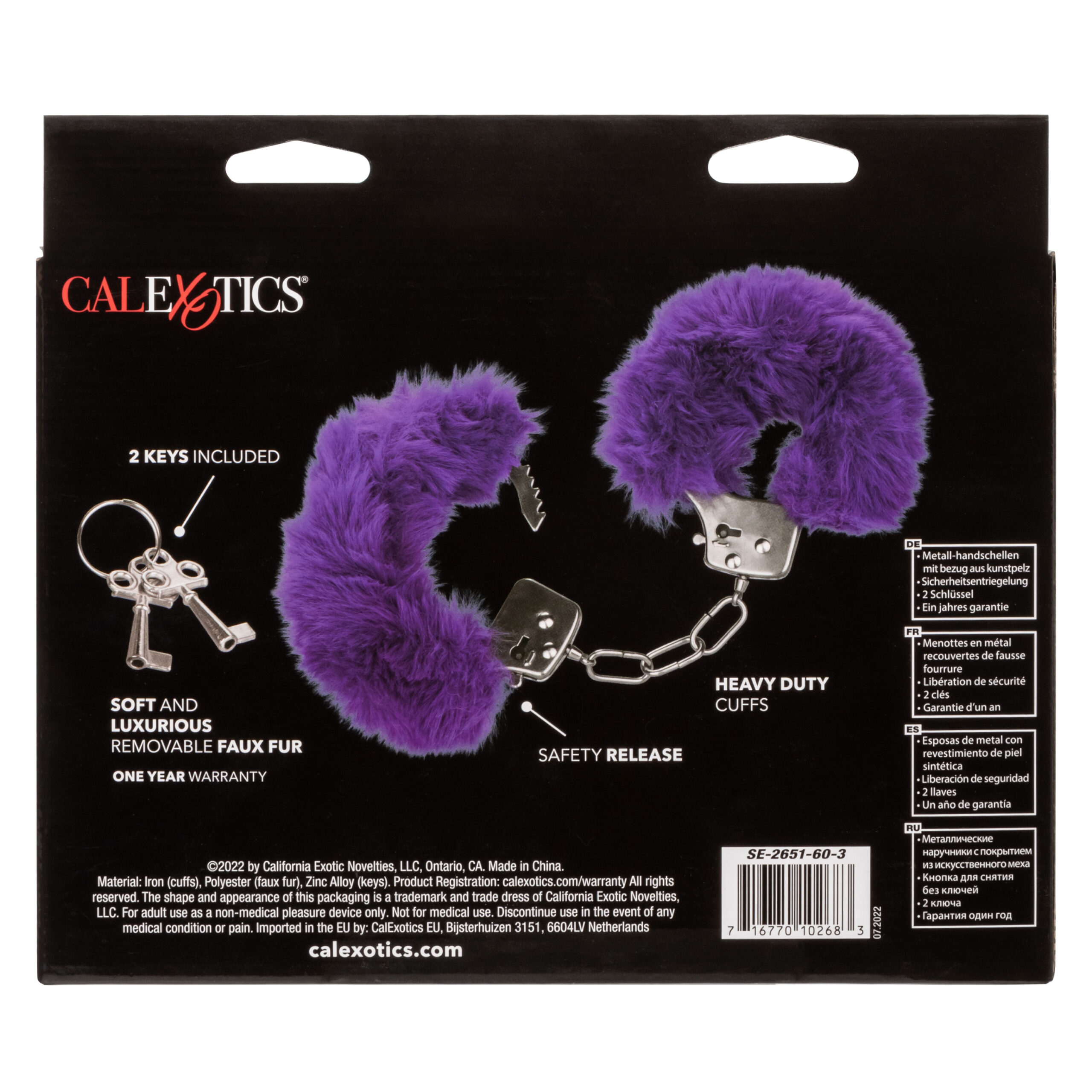 Ultra Fluffy Furry Cuffs - Purple - Image 3