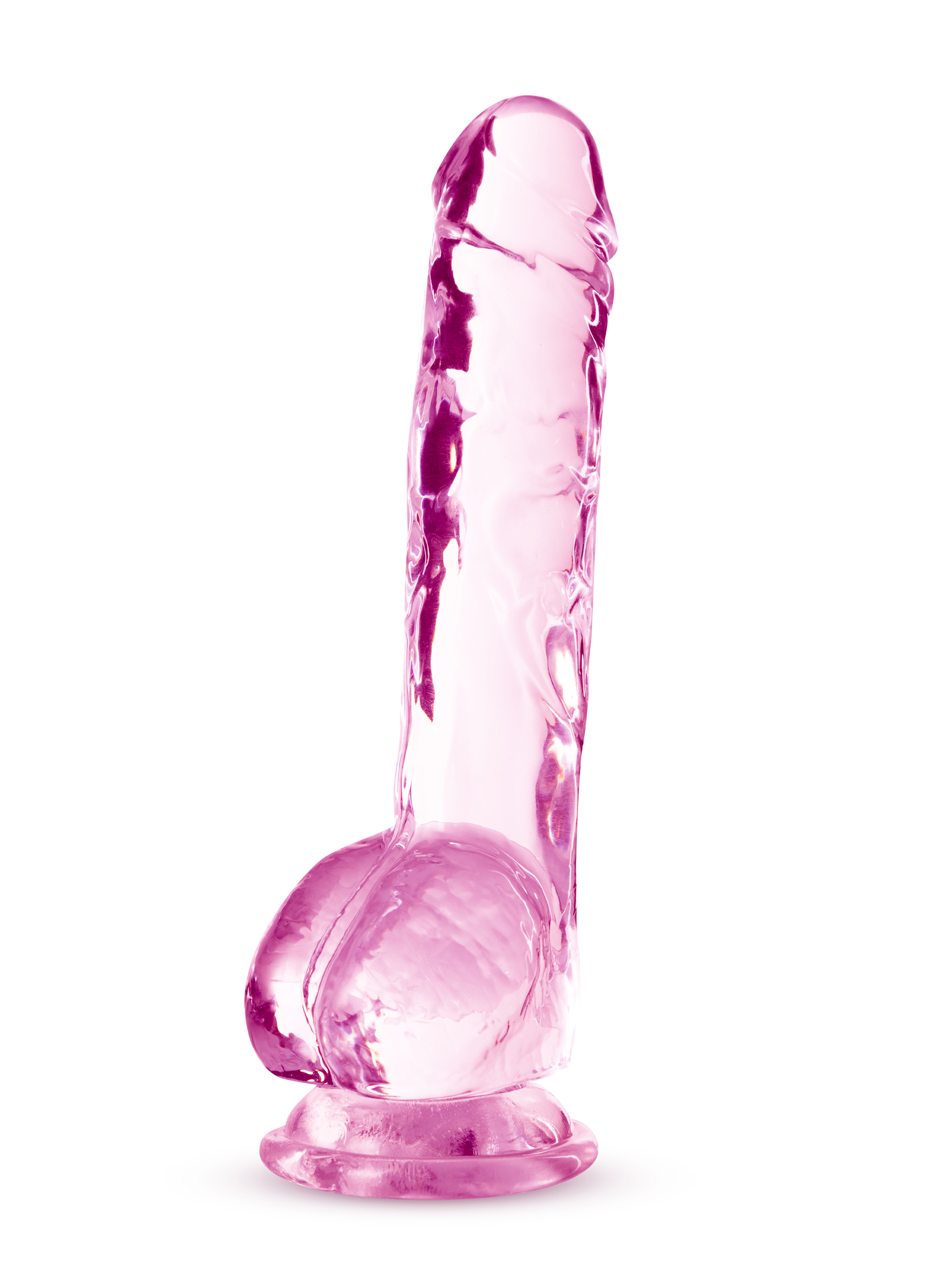Naturally Yours - 8 Inch Crystalline Dildo - Rose - Image 5