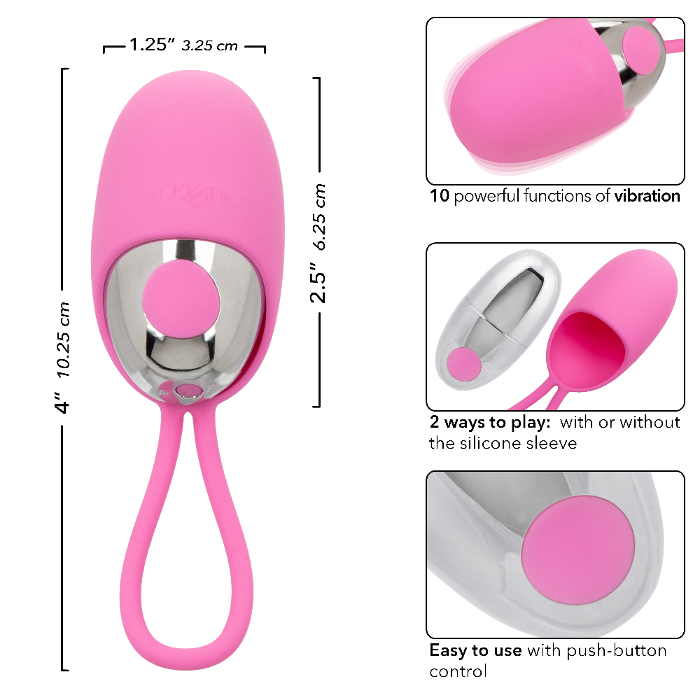 Turbo Buzz Bullet With Removable Silicone Sleeve - Pink - Image 6
