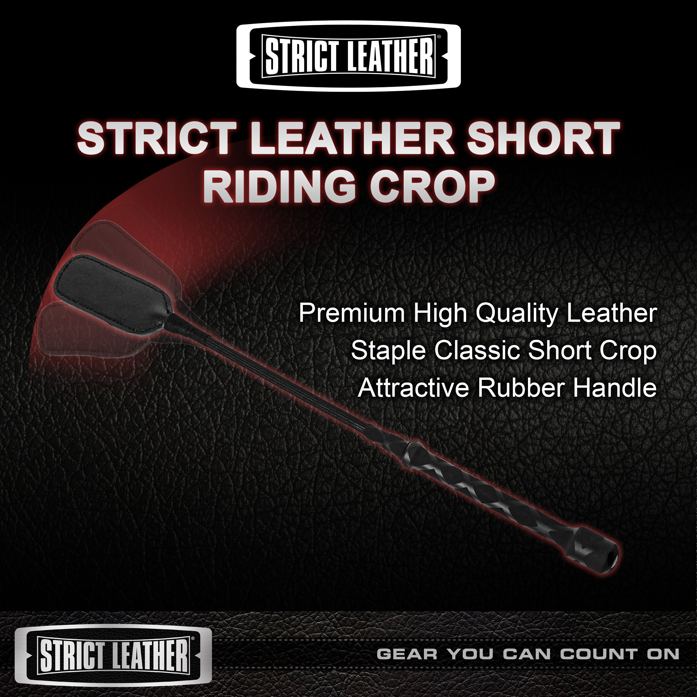 Strict Leather Short Riding Crop - Image 2