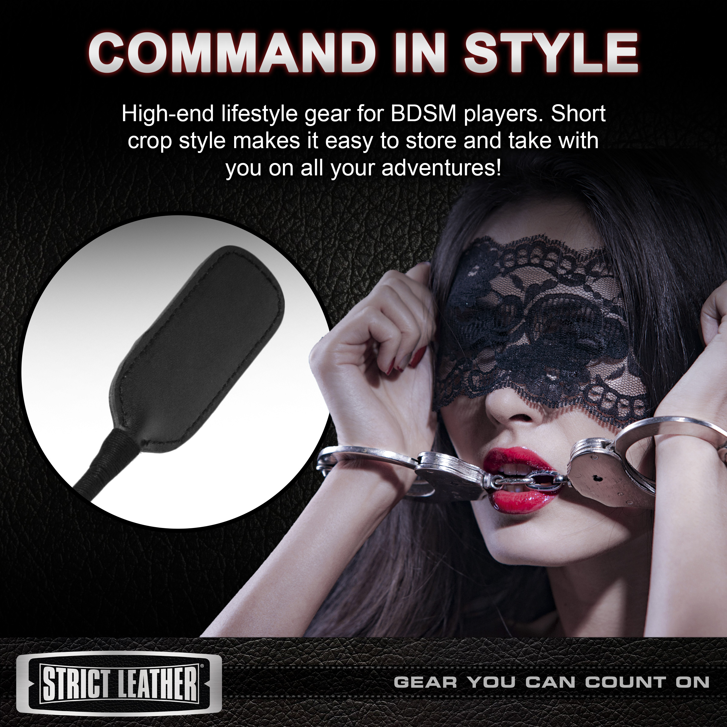 Strict Leather Short Riding Crop - Image 6