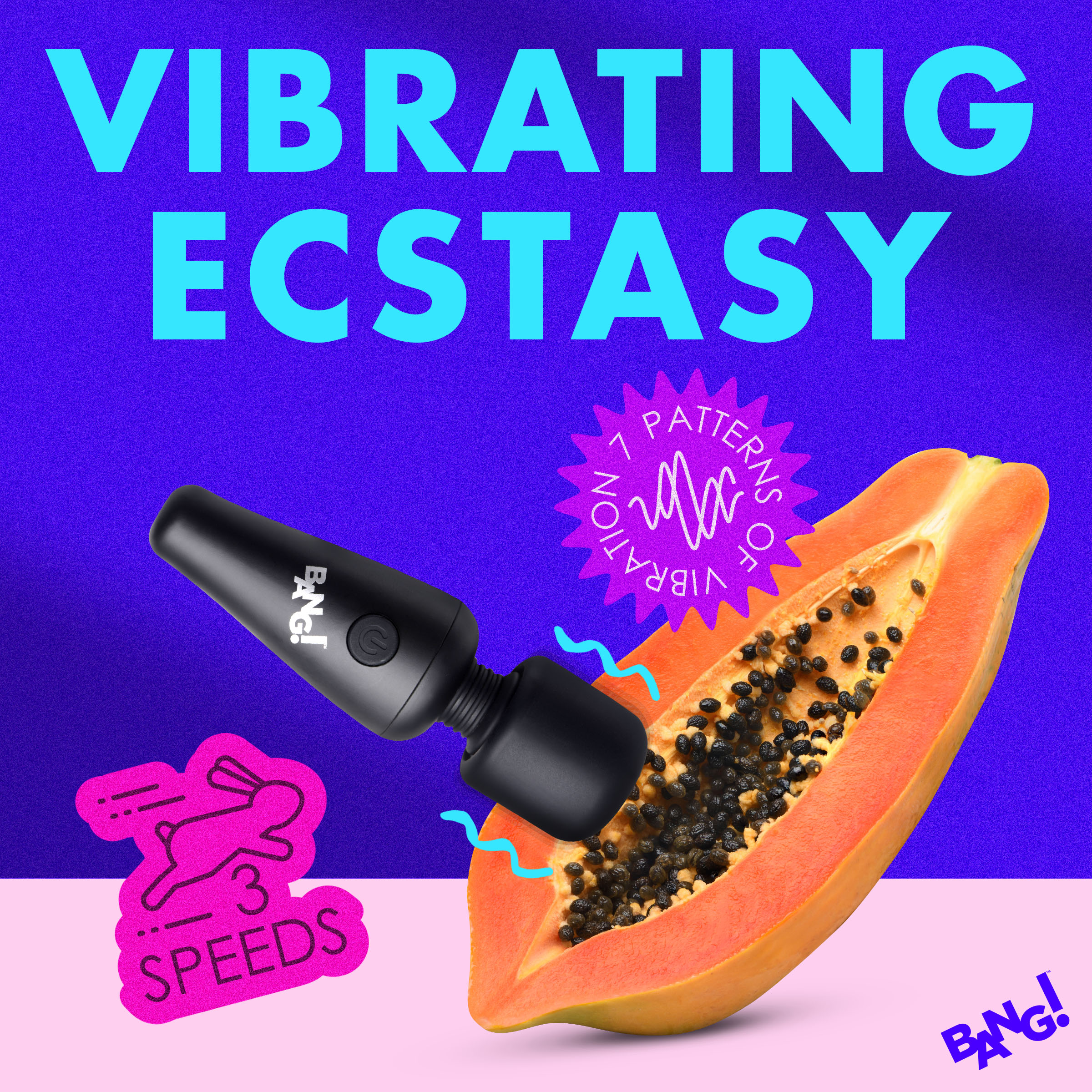 10X Ultra Powerful Silicone Mini Wand - Black - Image 4
