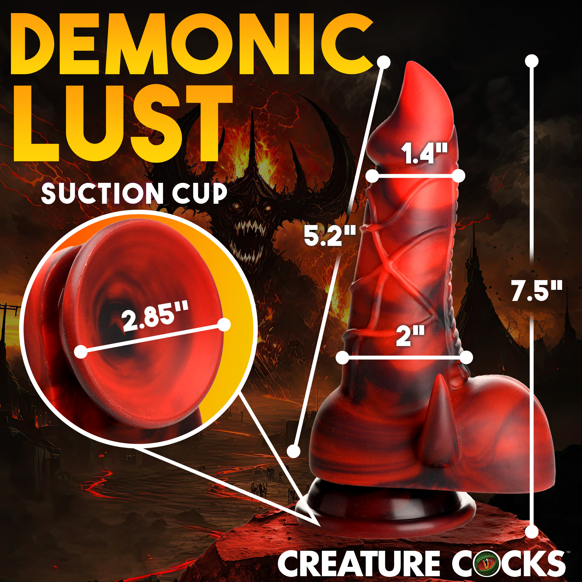 Horny Devil Demon Silicone Dildo - Creature Cocks - Image 4