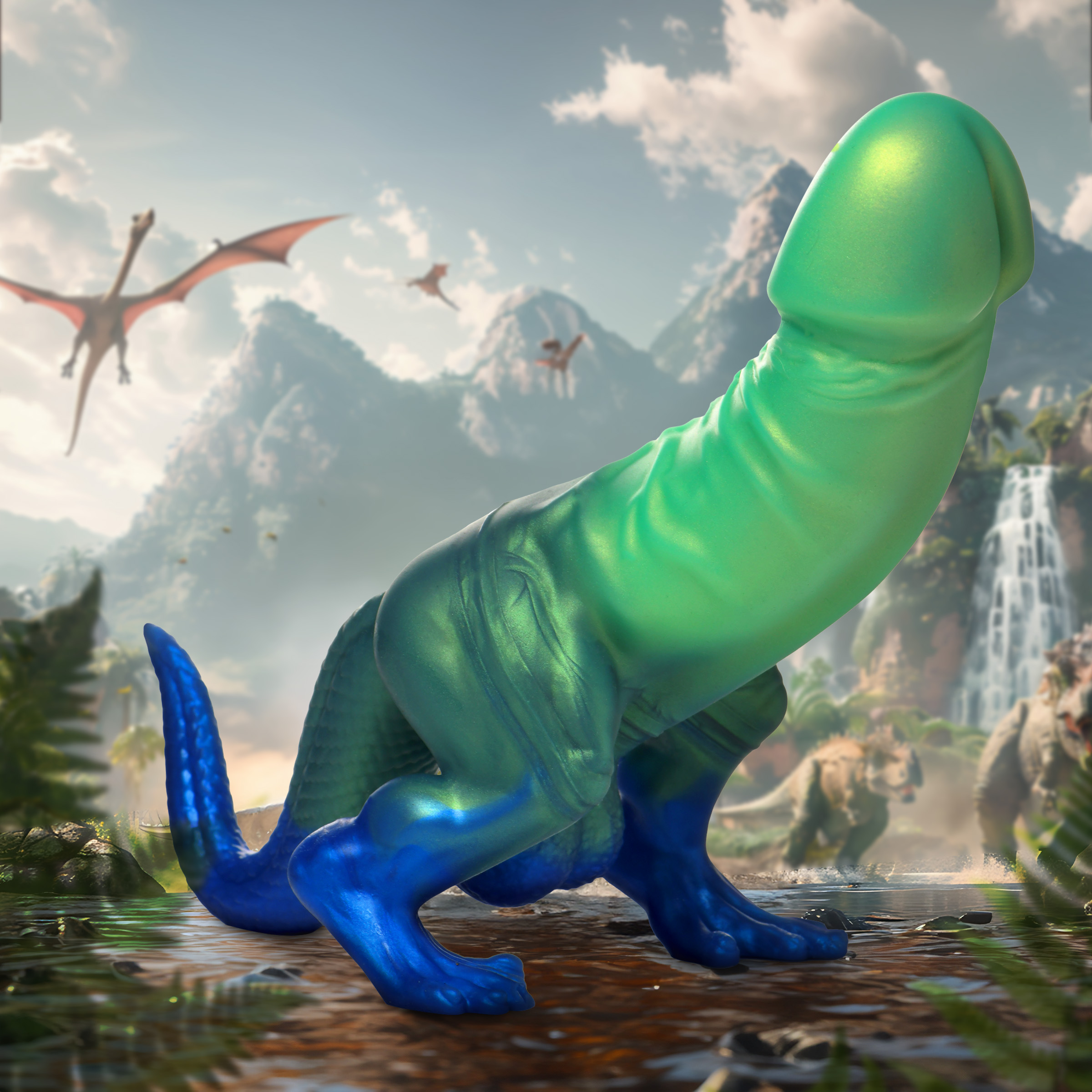 Jurassic Cock Dinosaur Silicone Dildo - Creature Cocks