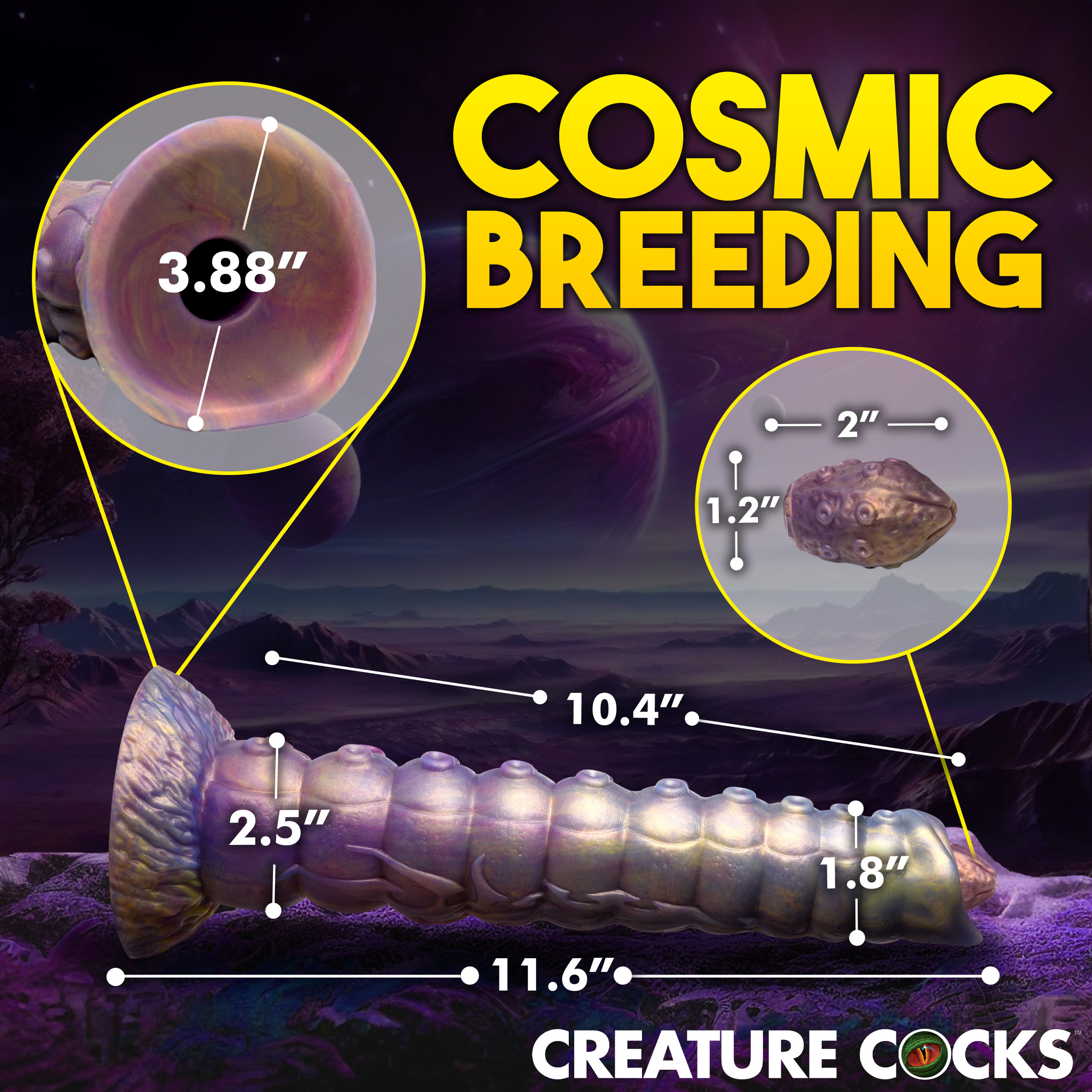 Deep Invader Tentacle Ovipositor Silicone Dildo with Eggs - Image 4
