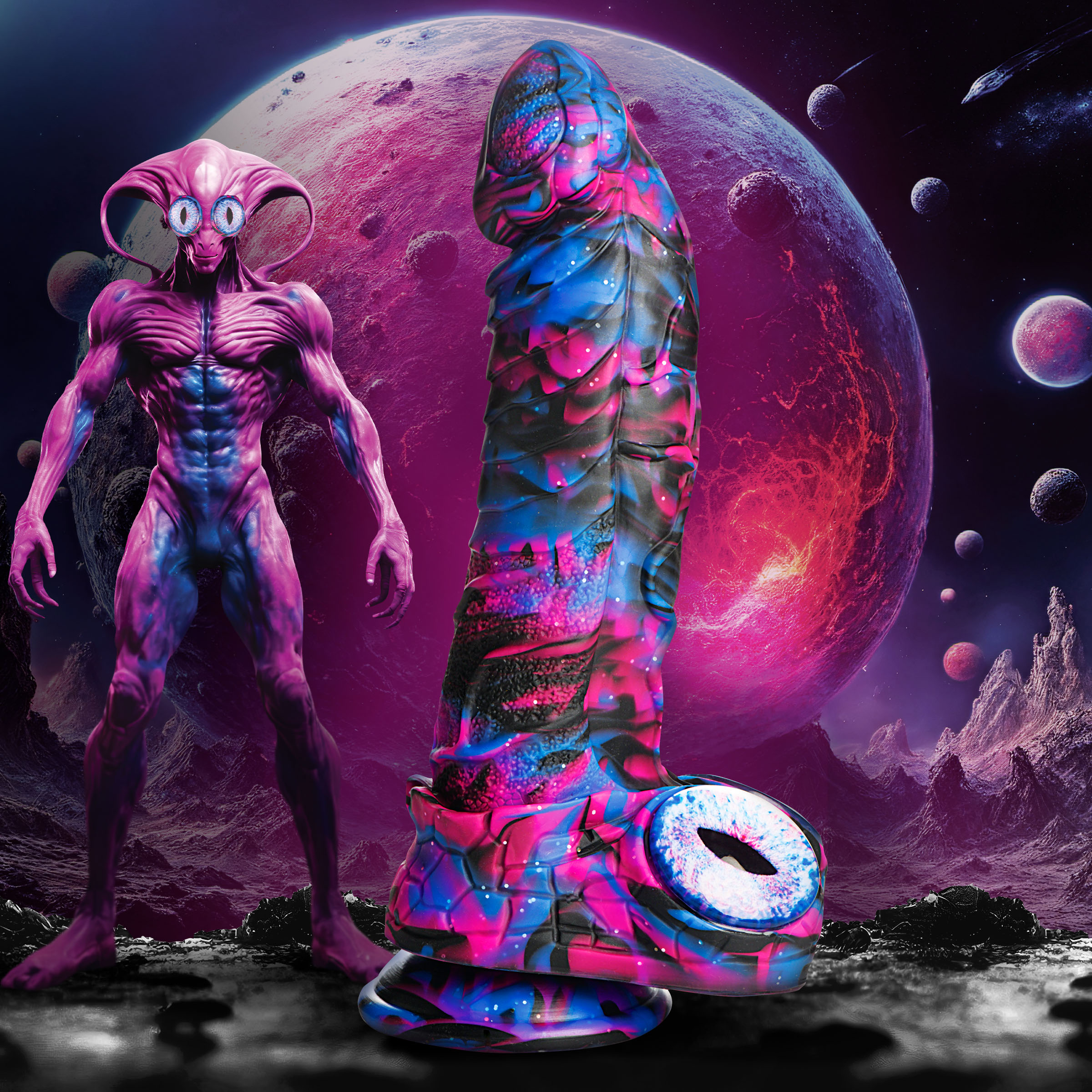 Alienoid Silicone Dildo - Creature Cocks