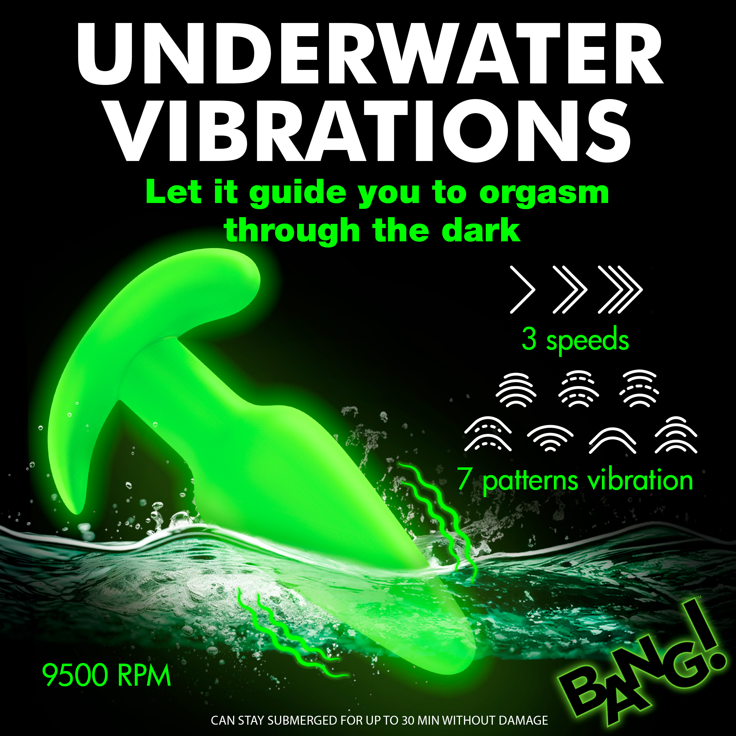 Glow-in-the-Dark Silicone Butt Plug - Image 3