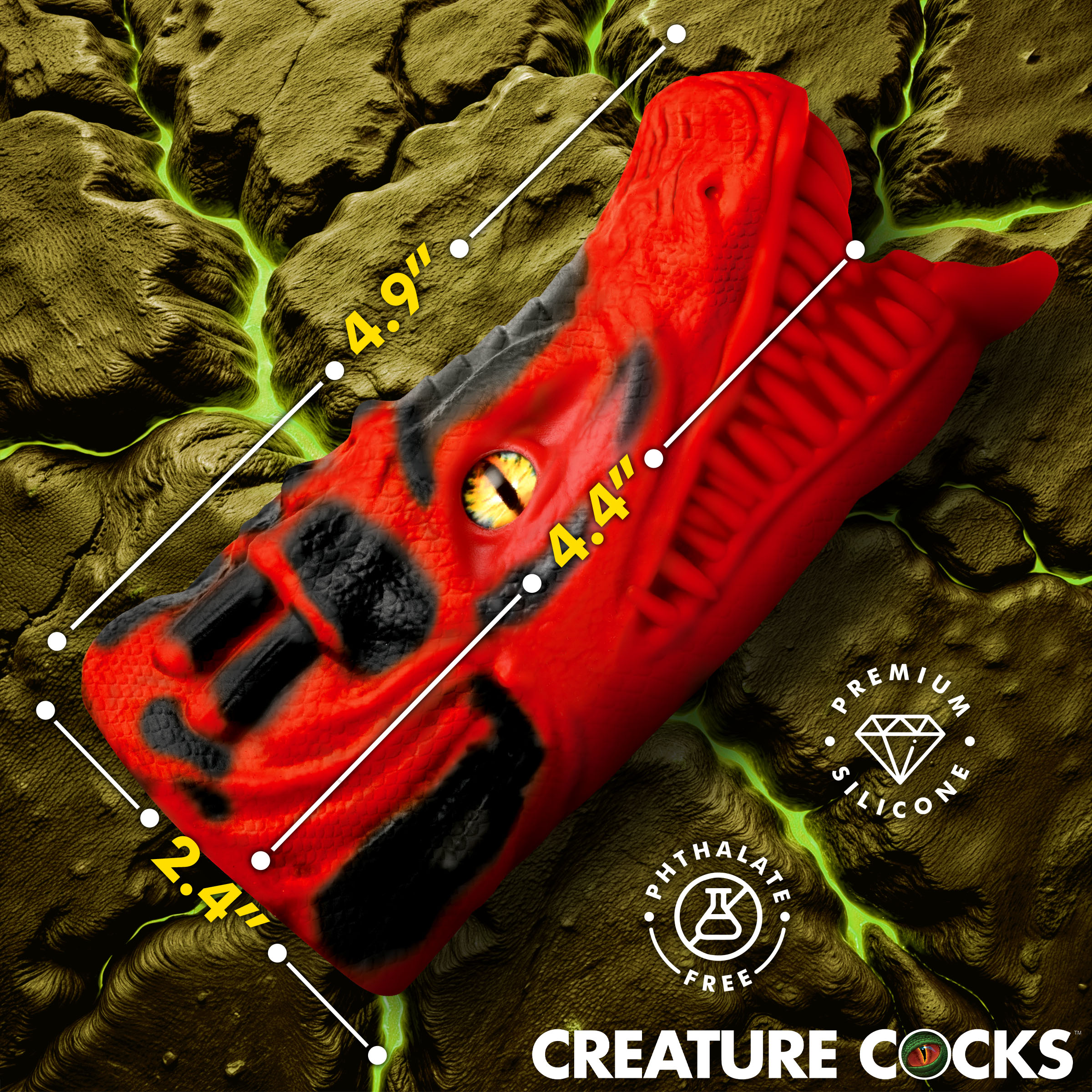 Dragon Tamer Silicone Stroker - Red - Creature Cocks - Image 4