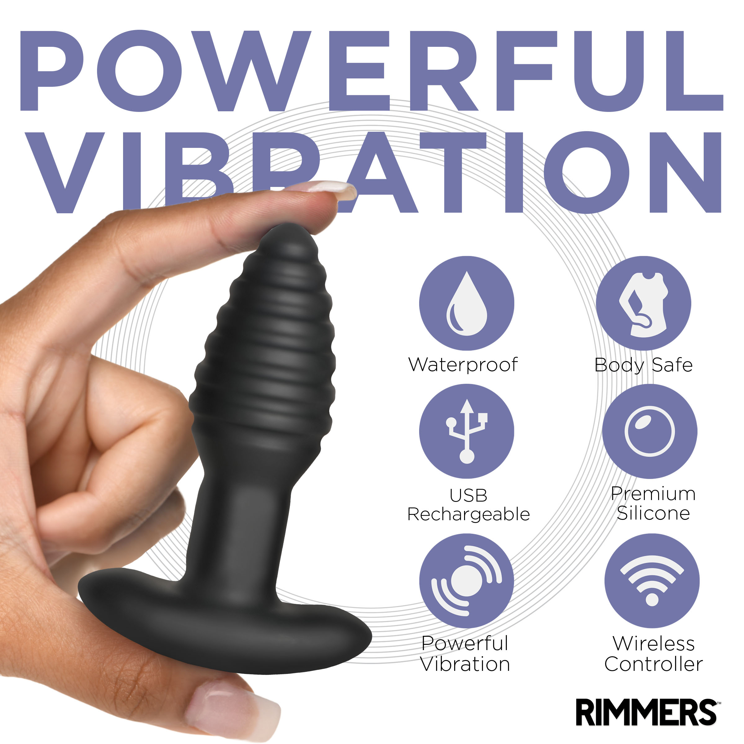Model-E Vibrating Rimming Plug with Remote - Image 3