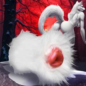 Snow She-Wolf Silicone Stroker - Creature Cocks