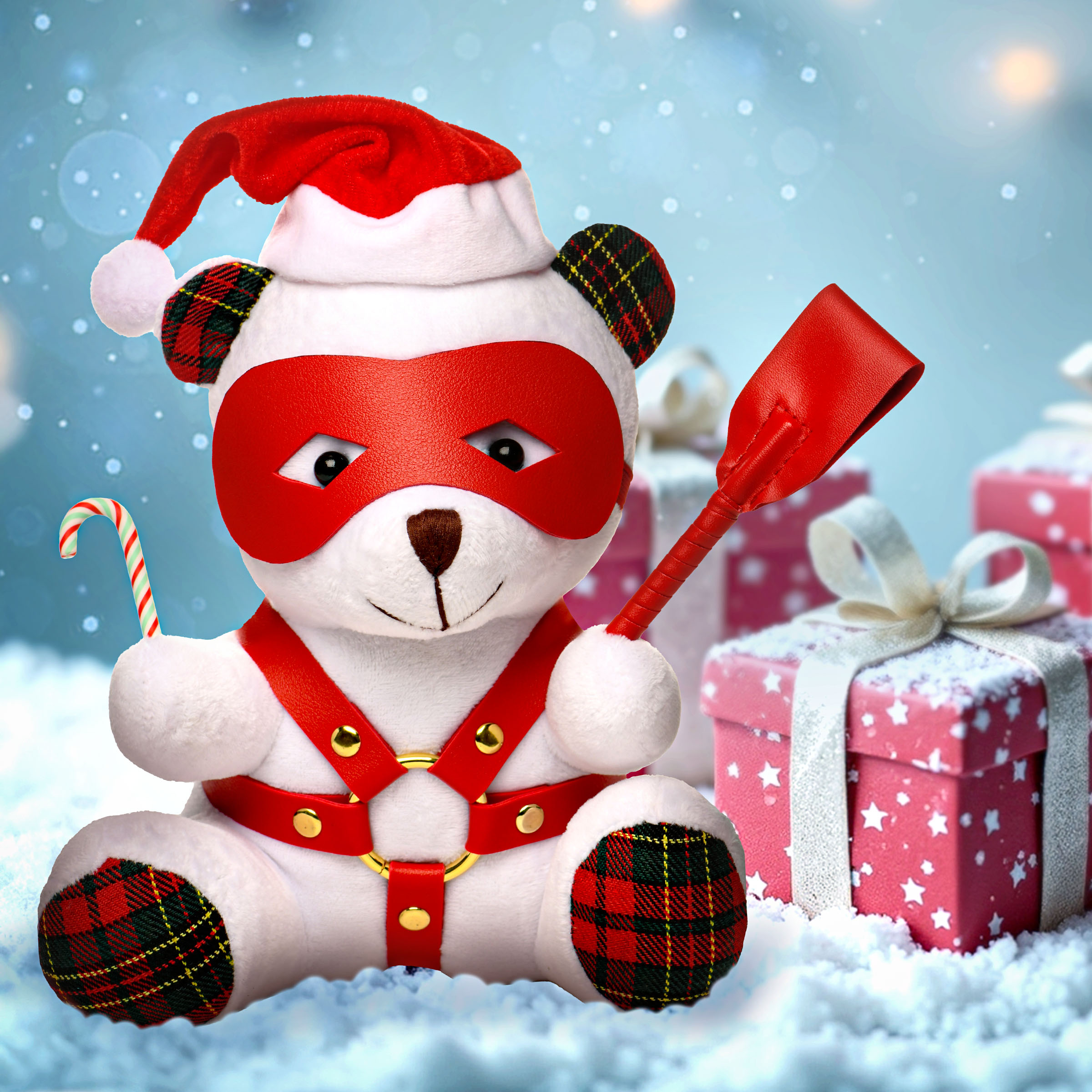 Holiday Bondage Bear - White - Image 6
