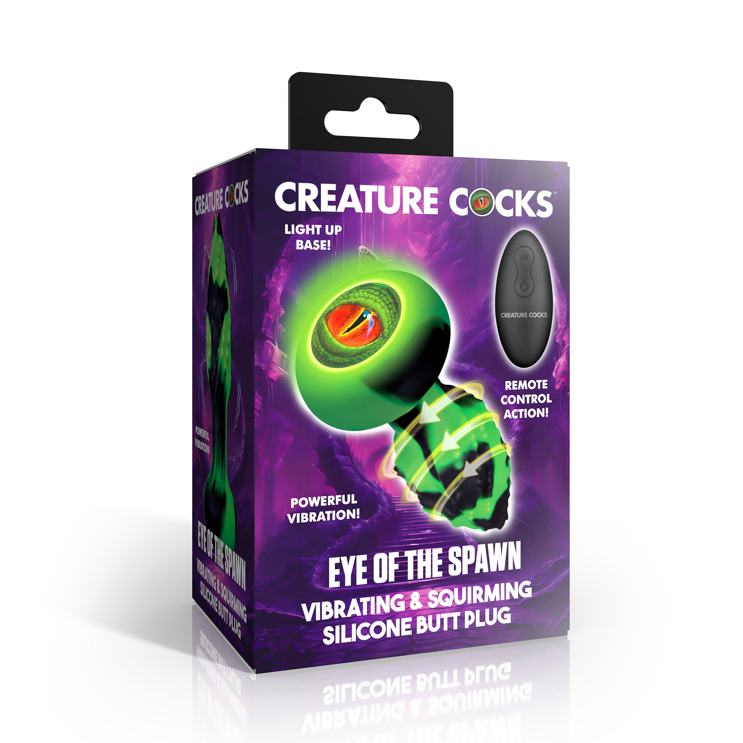 Eye of the Spawn Vibrating & Squirming Silicone Butt Plug - Creature Cocks - Image 6