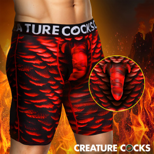 Creature Wear Horny Devil Demon Boxer Shorts - Large - Creature Cocks