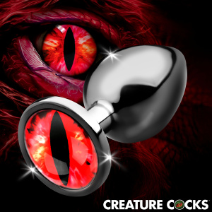 Sinister Eye Red Eye Metal Butt Plug - Large - Creature Cocks