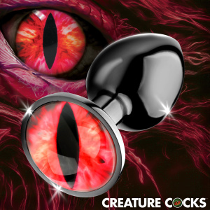 Sinister Eye Red Eye Metal Butt Plug - Small - Creature Cocks
