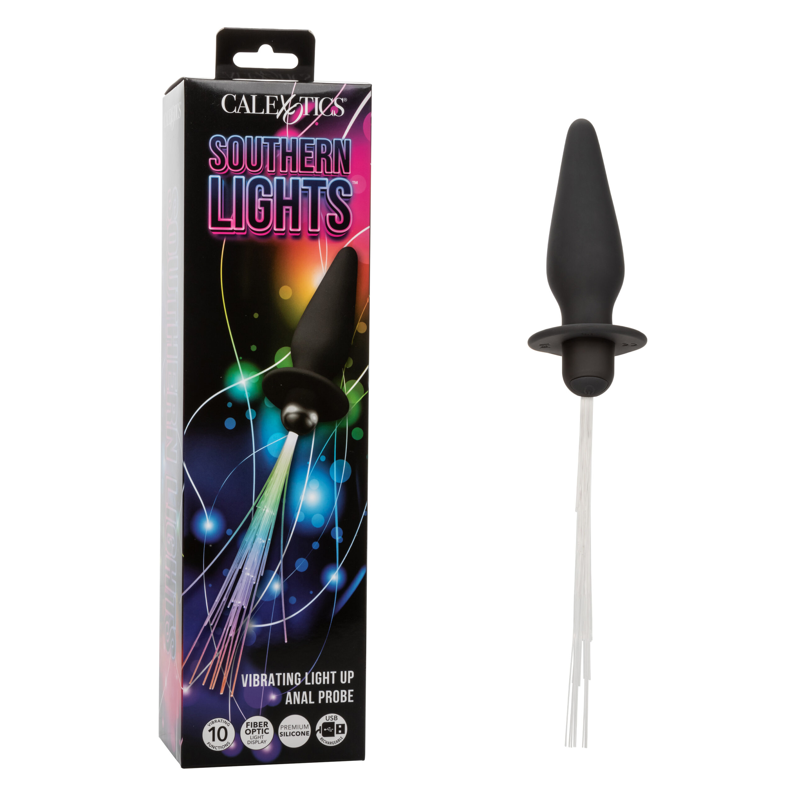 Southern Lights - Vibrating Light Up Anal Probe - Black - Image 7