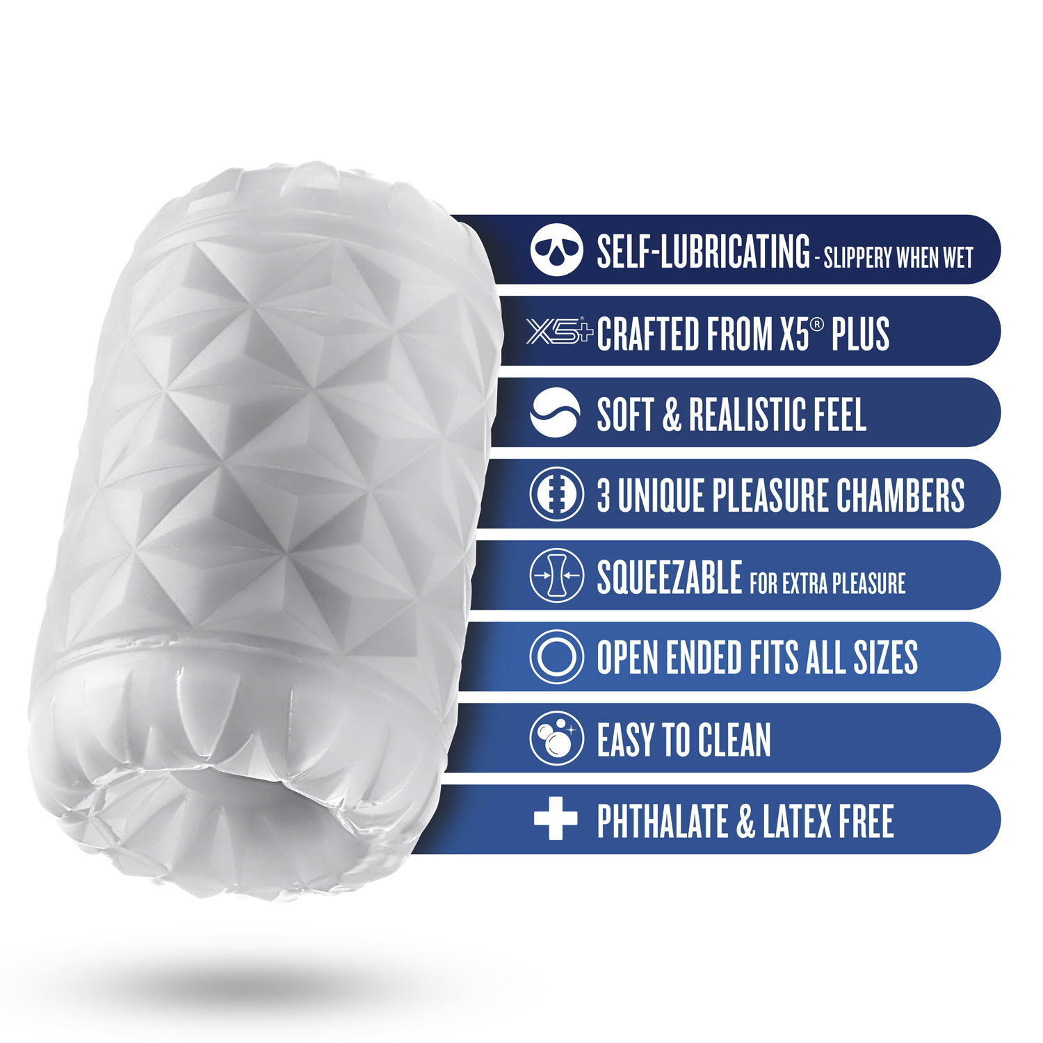 Rize - Reakt - Self-Lubricating Stroker - White - Image 3