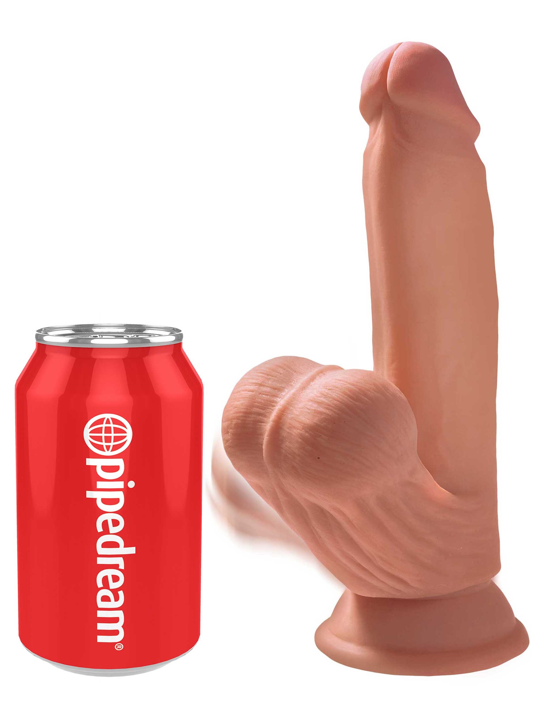 7 Inch Triple Density Cock With Swinging Balls - Tan - Image 3