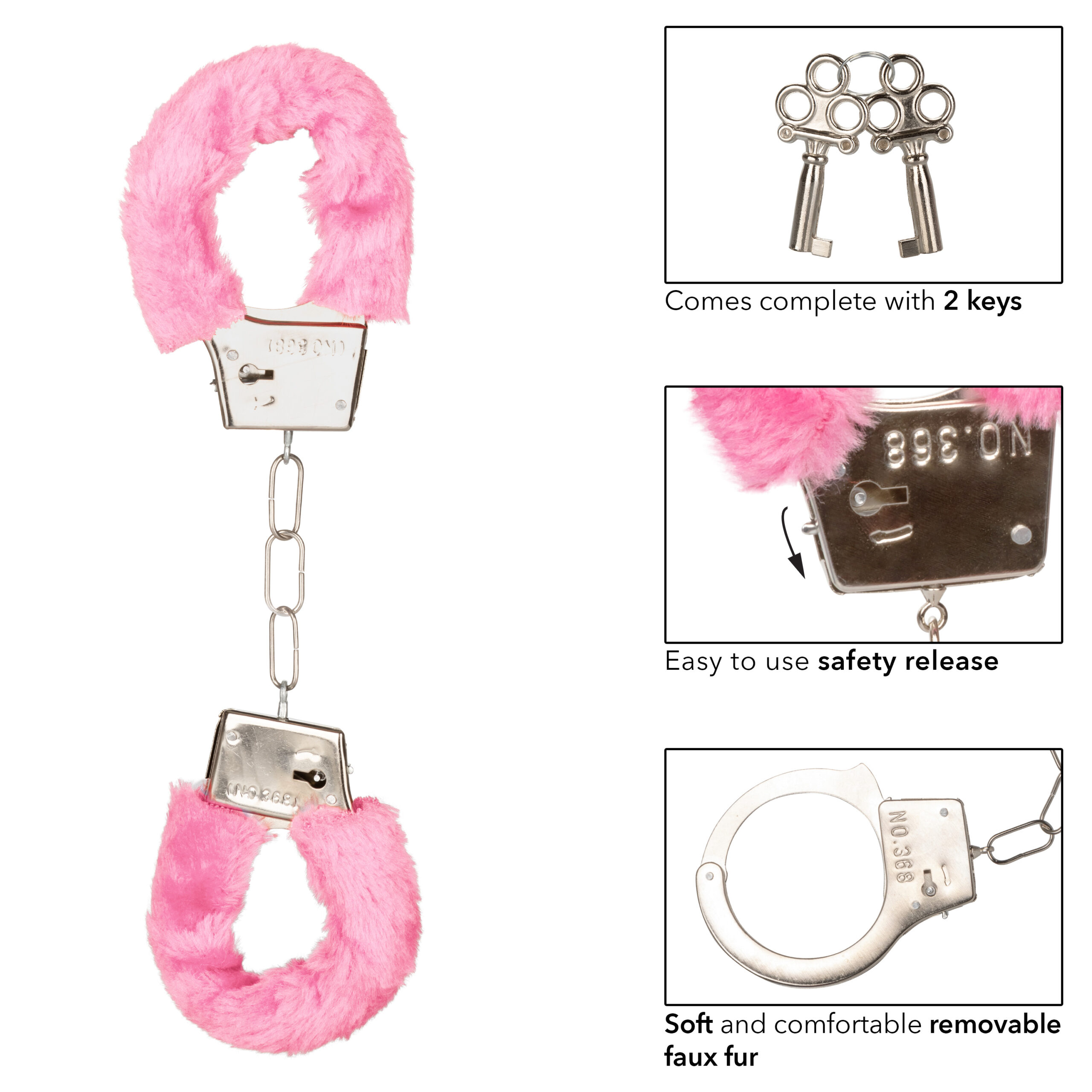 Playful Furry Cuffs - Pink - Image 7