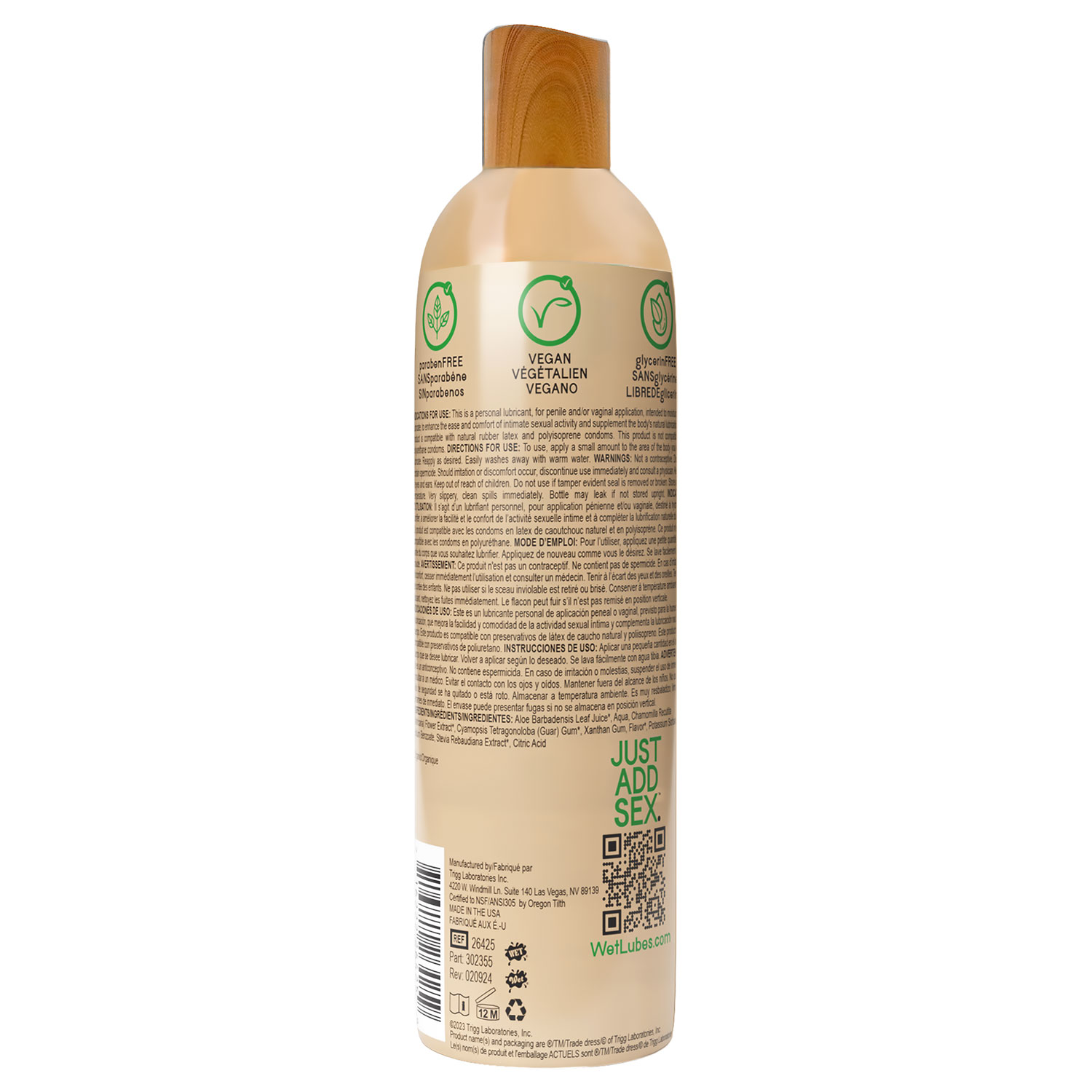 Wet 95% Organic Naturally - Aloe Based Lubricant 4 Oz - Image 2