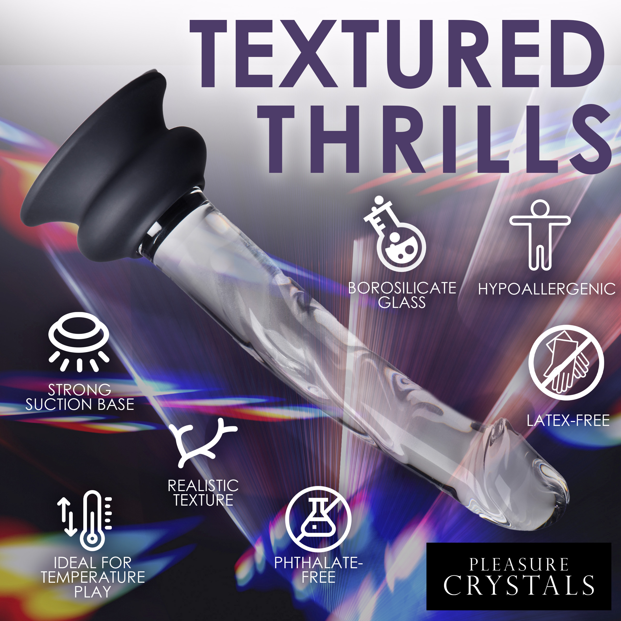 Glass Dildo with Silicone Base - 7 Inch - Image 5