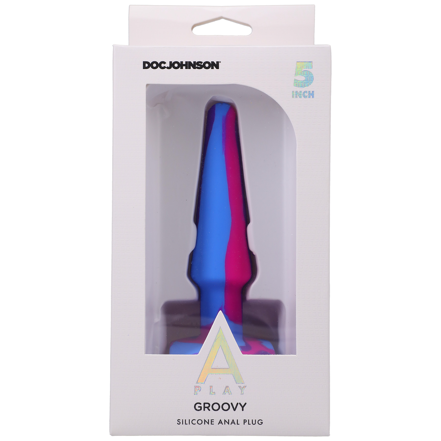 A-Play Groovy Silicone Anal Plug 5 Inch - Berry - Image 3
