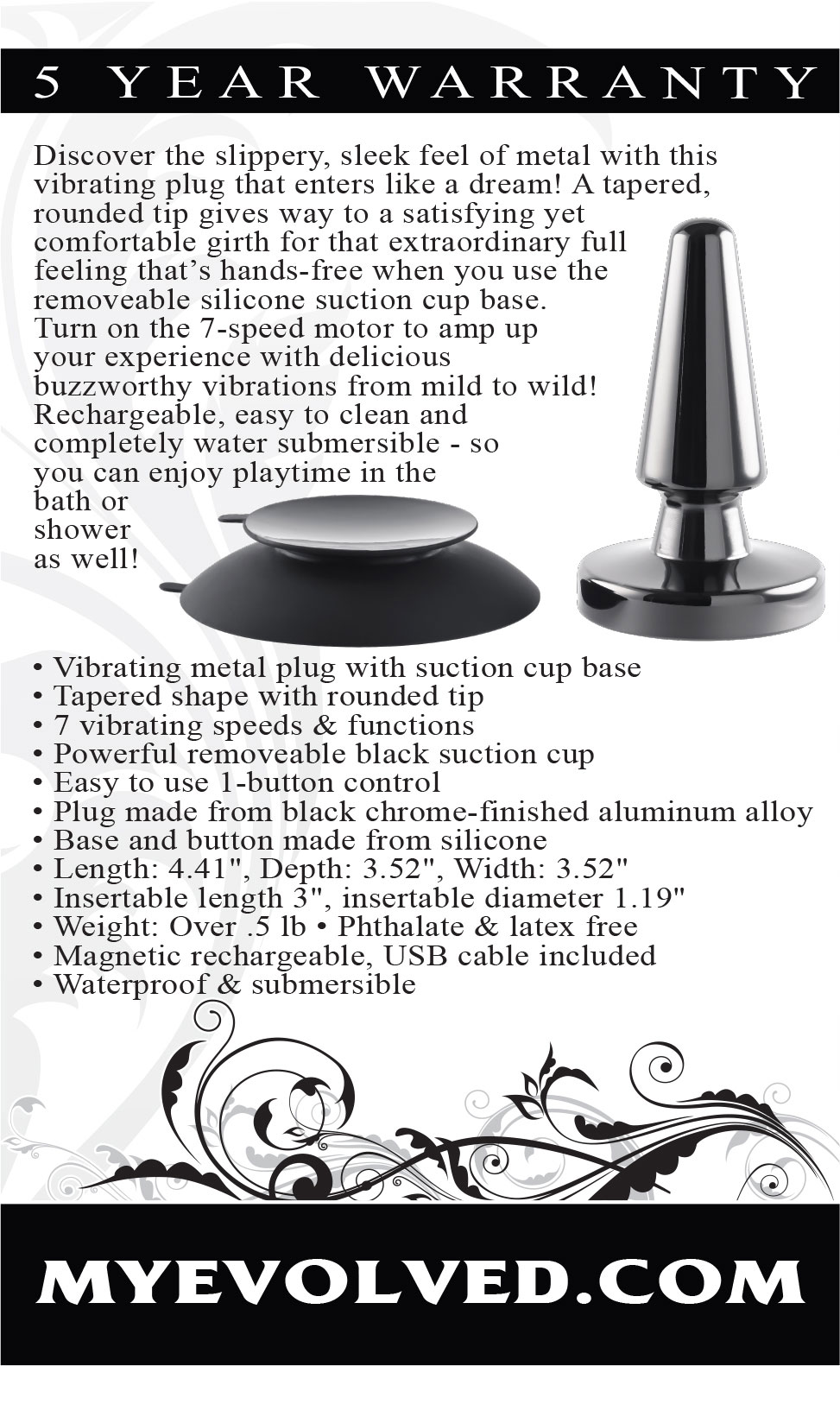 Beginner Metal Plug - Black Chrome - Image 5