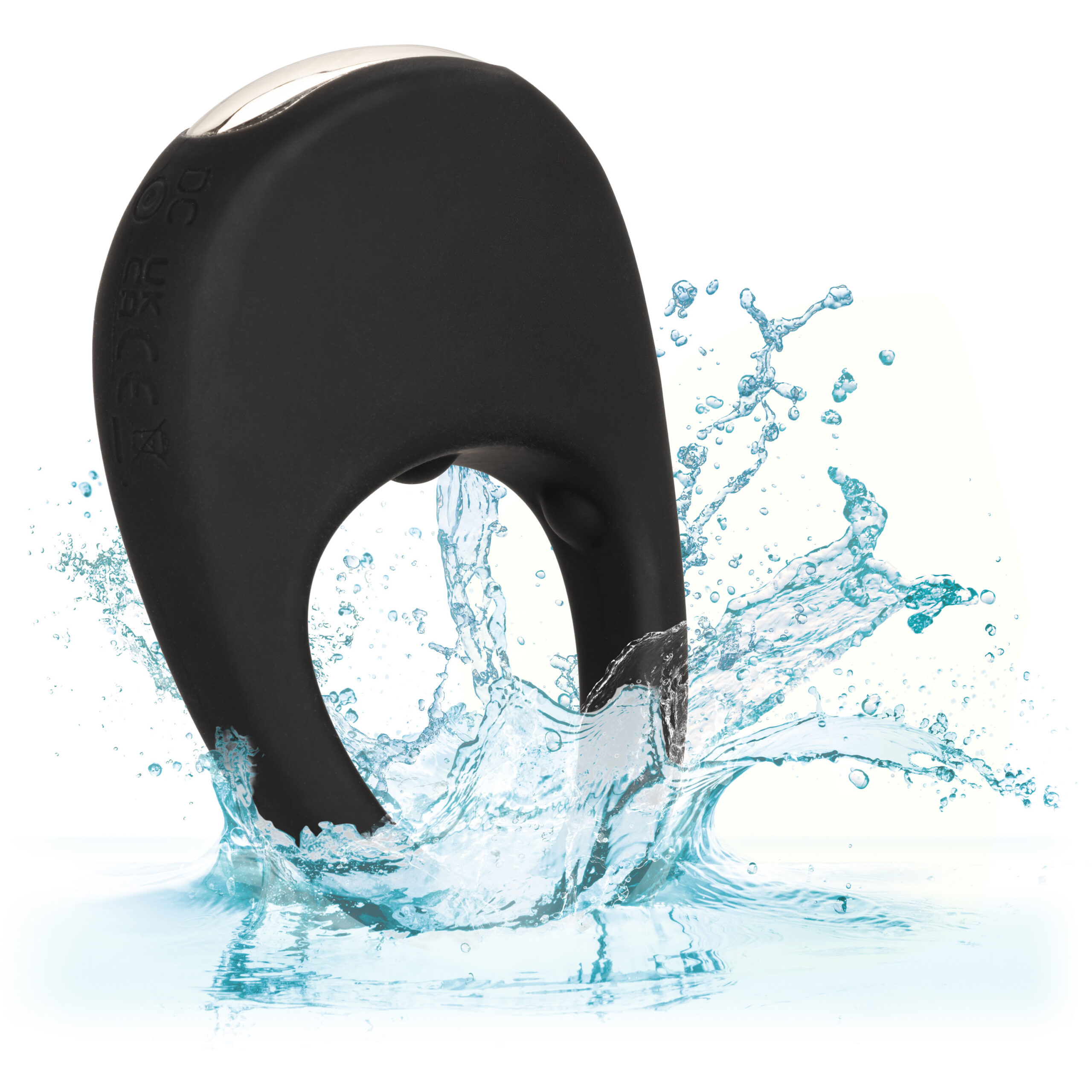 Silicone Rechargeable Pleasure Ring - Black - Black - Image 5