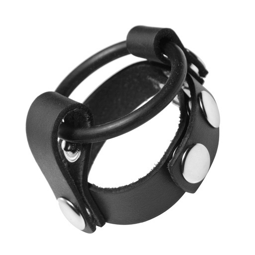 Leather Cock Ring Harness - Image 2