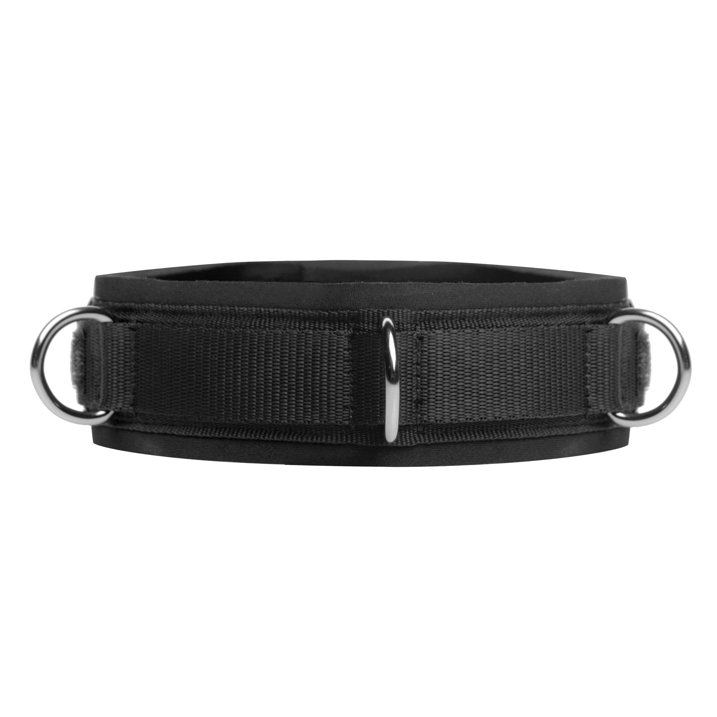 Neoprene Bondage Collar with D-Rings - Image 5