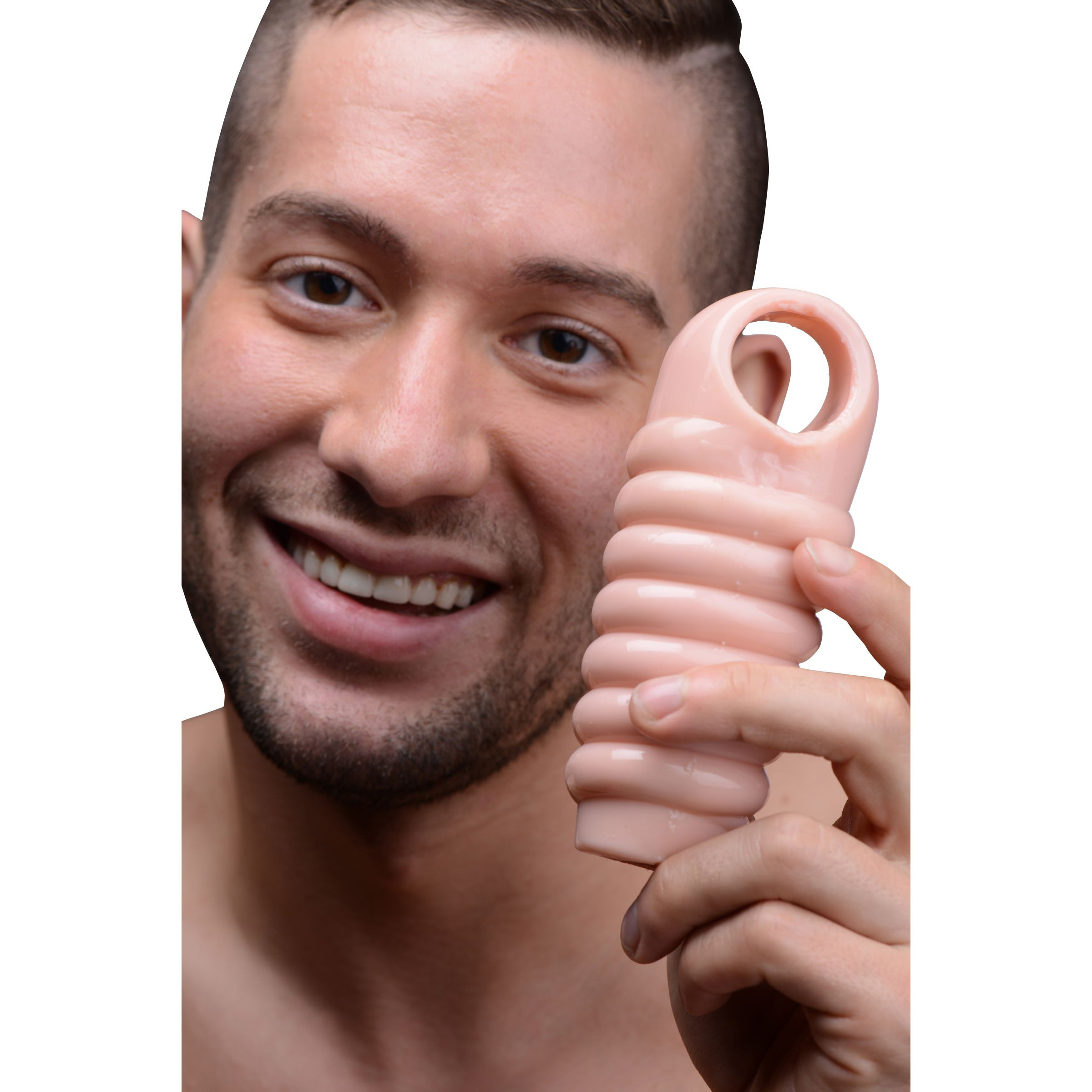 Really Ample Ribbed Penis Enhancer Sheath - Image 4