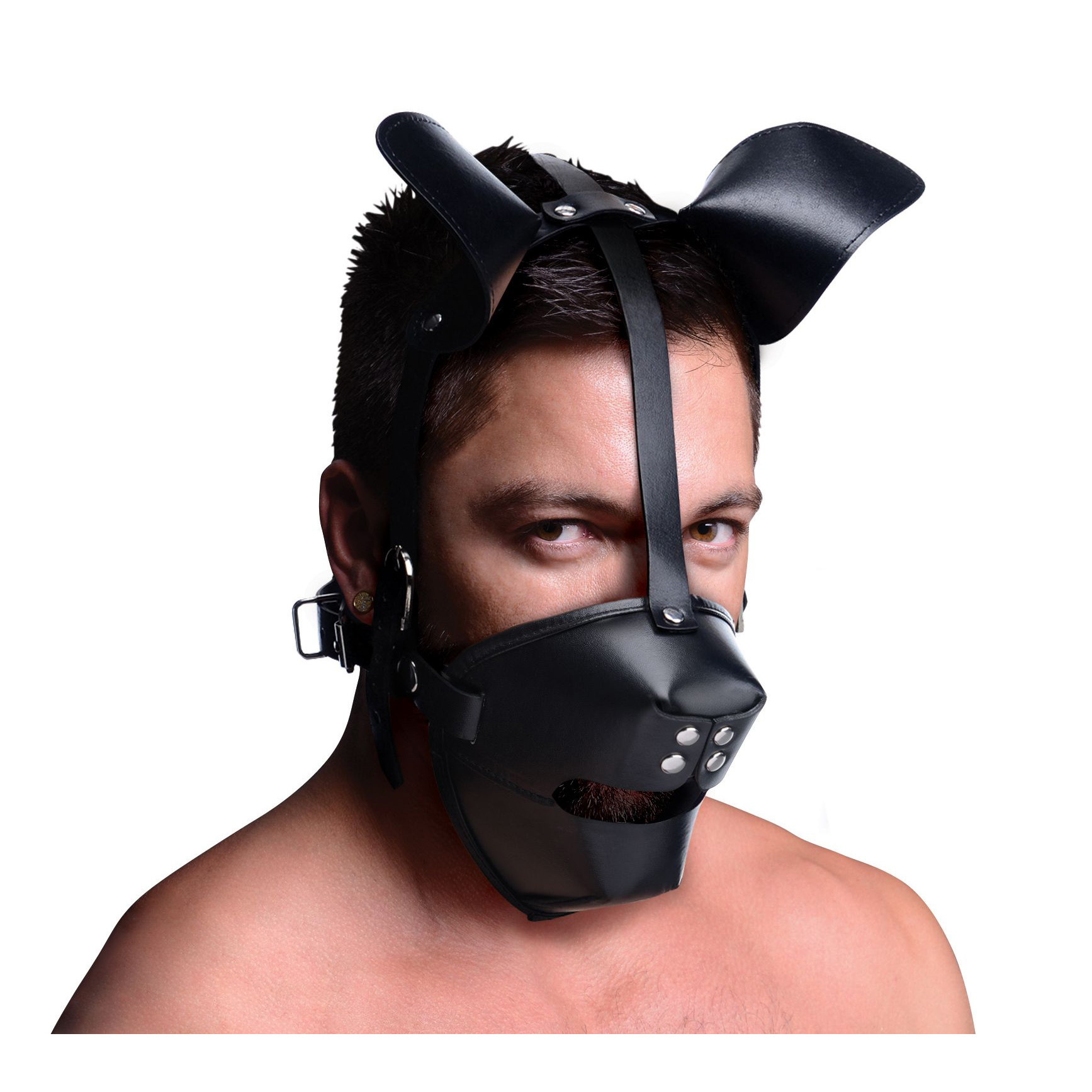 Pup Puppy Play Hood and Breathable Ball Gag - Image 2