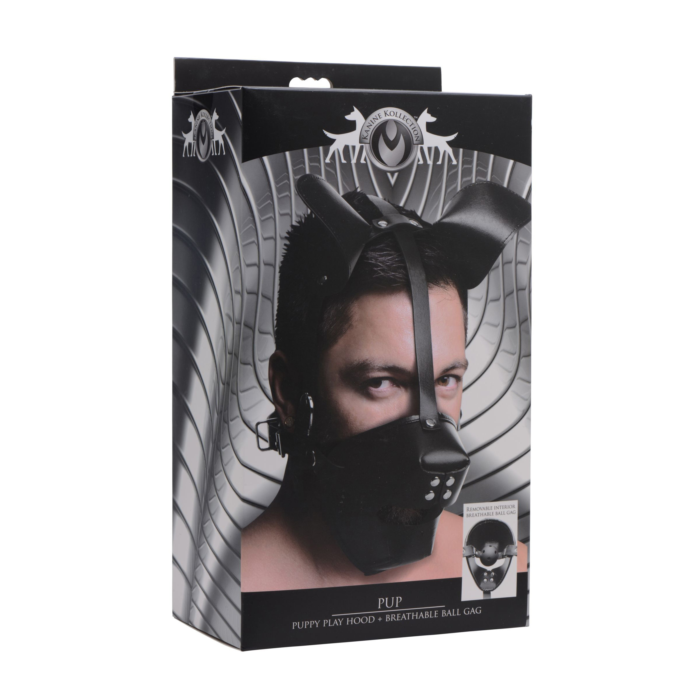 Pup Puppy Play Hood and Breathable Ball Gag - Image 4