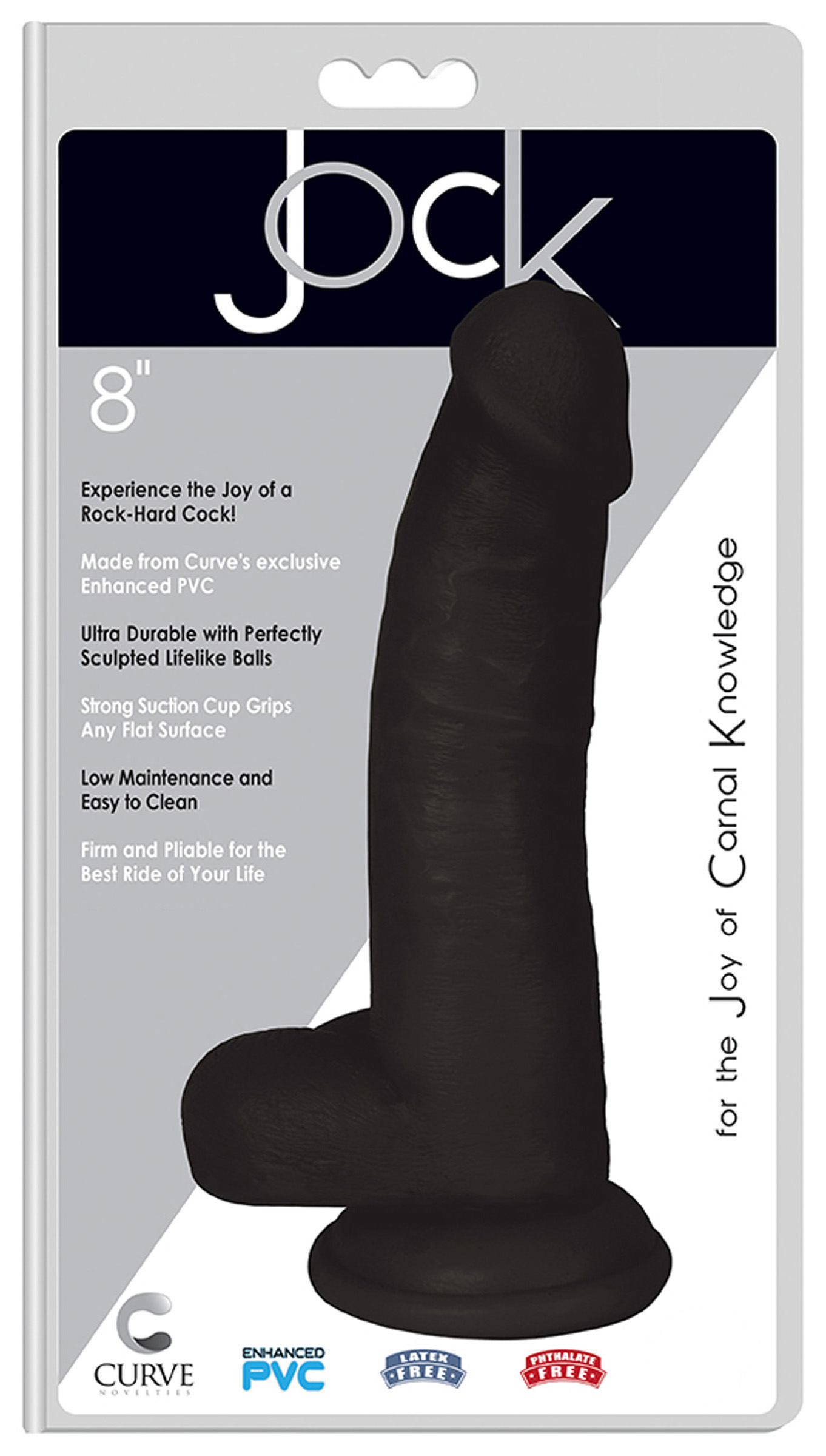 JOCK 8 Inch Dong with Balls Black - Image 5