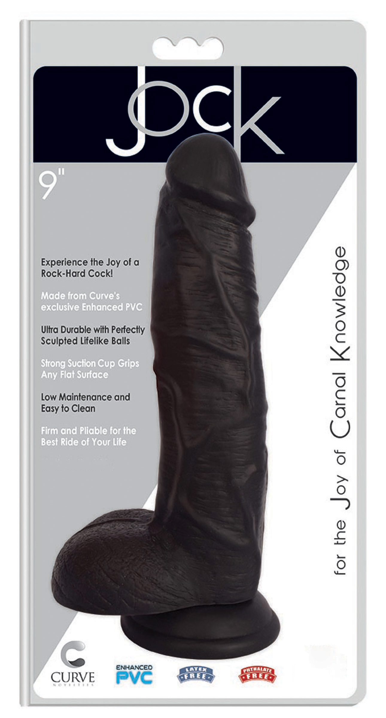 JOCK 9 Inch Dong with Balls Black - Image 2