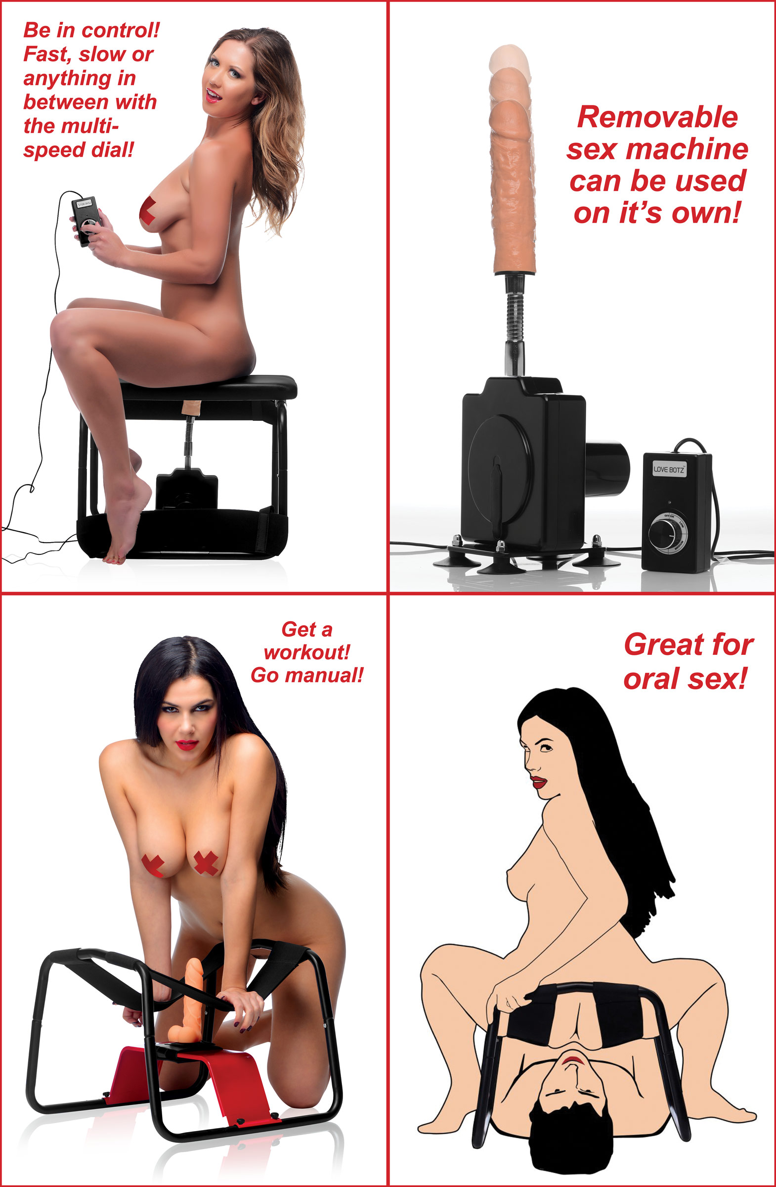 4 in 1 Banging Bench with Sex Machine - Image 3