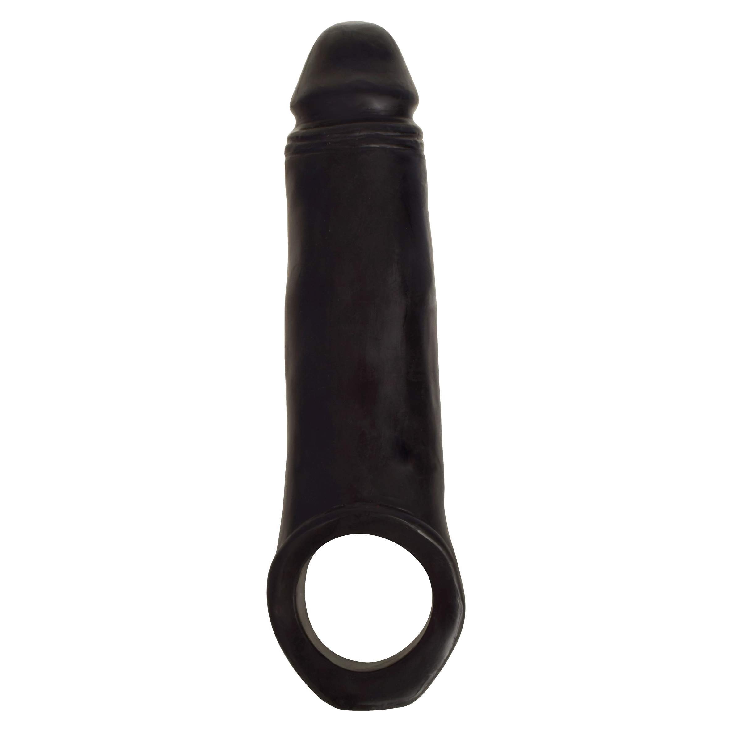 2 Inch Penis Enhancer with Ball Strap - Black - Image 2