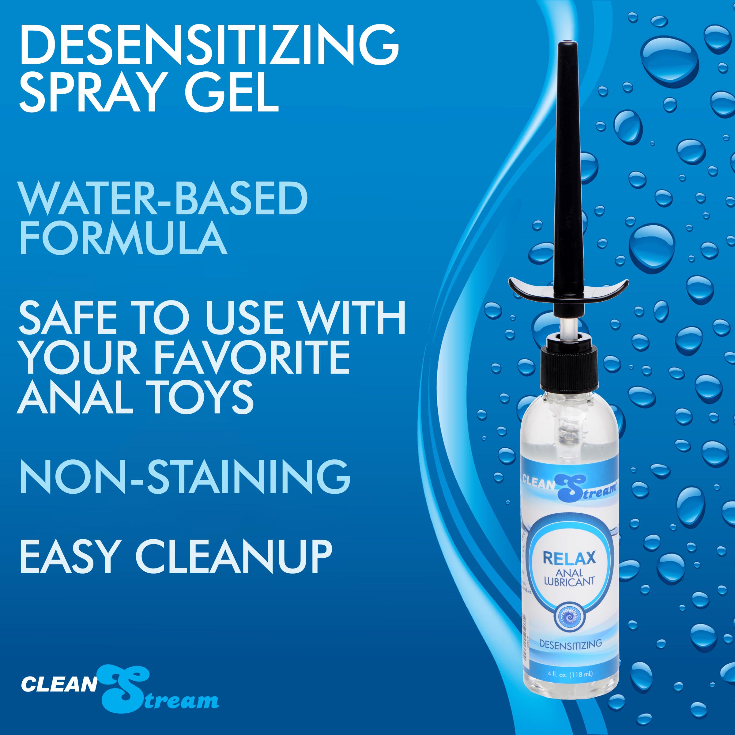 CleanStream Relax Desensitizing Anal Lube with Injector Kit - 4 oz - Image 4