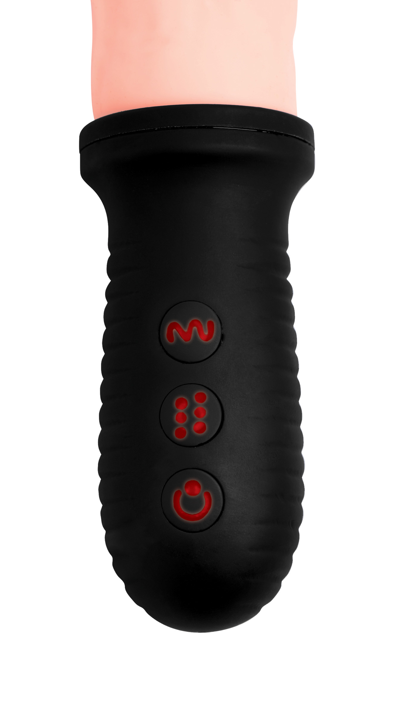 8X Auto Pounder Vibrating and Thrusting Dildo with Handle - Beige - Image 5