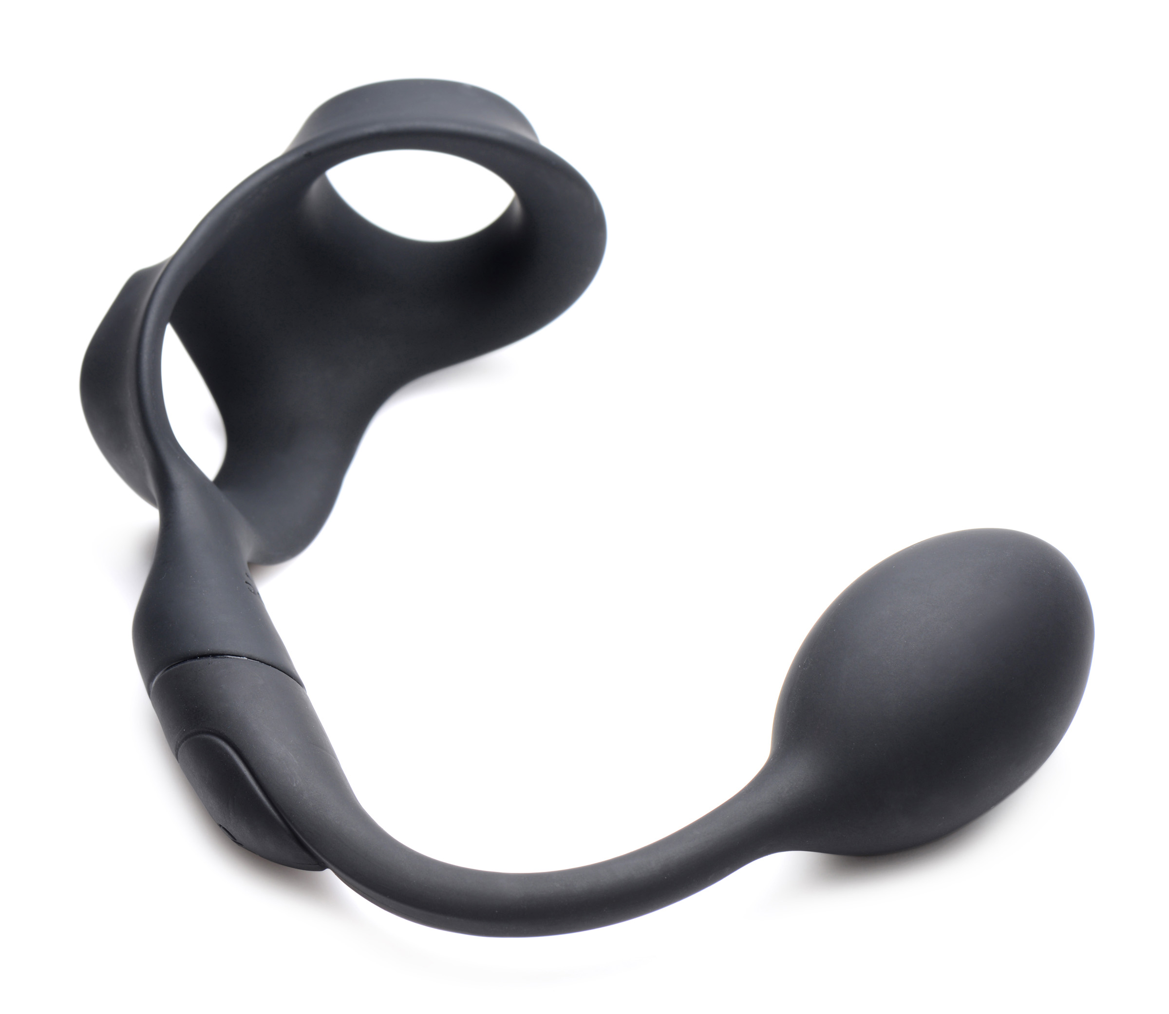 10X P-Bomb Silicone Cock and Ball Ring with Vibrating Anal Plug - Image 3