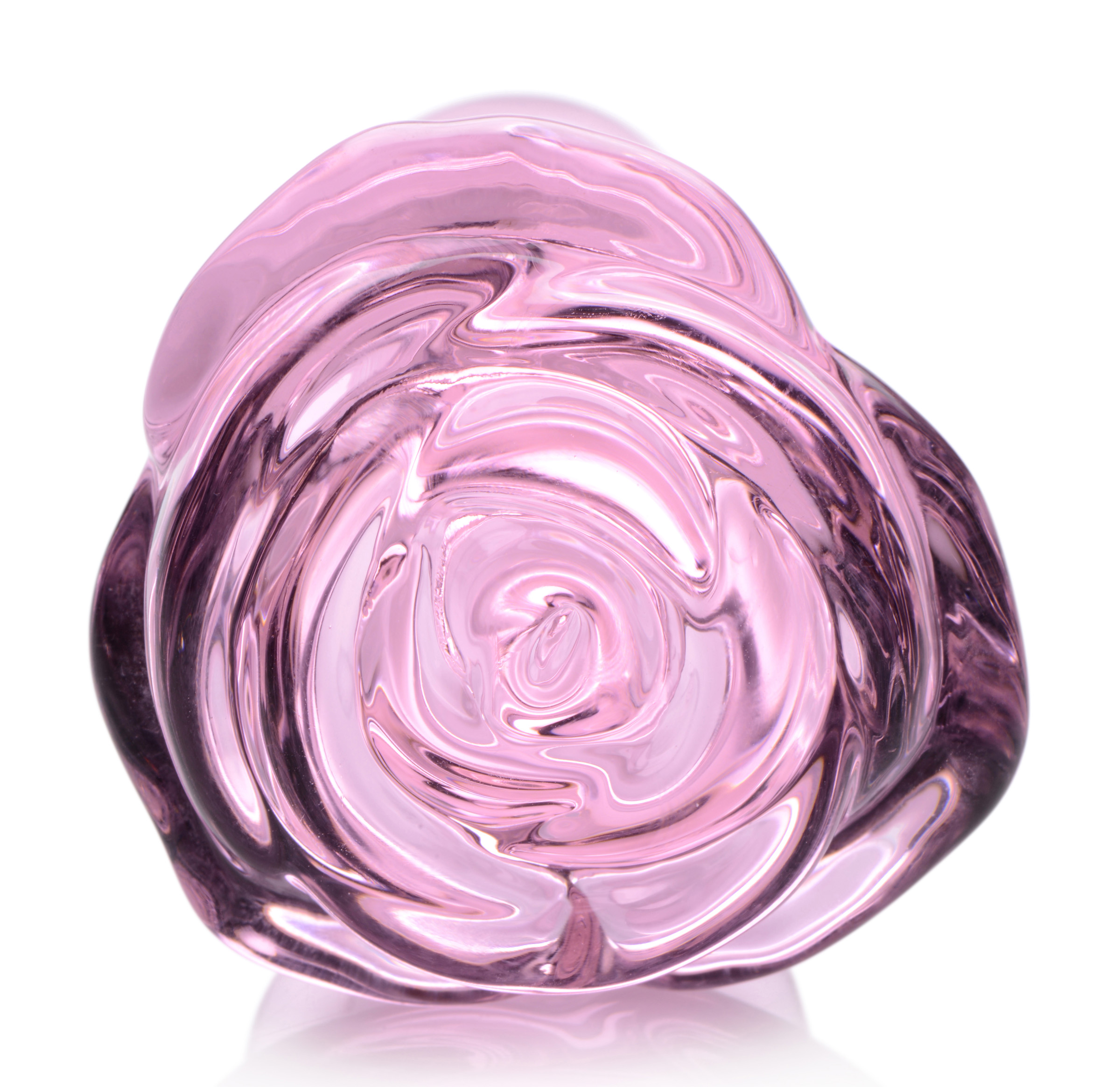 Pink Rose Glass Anal Plug - Small - Image 5