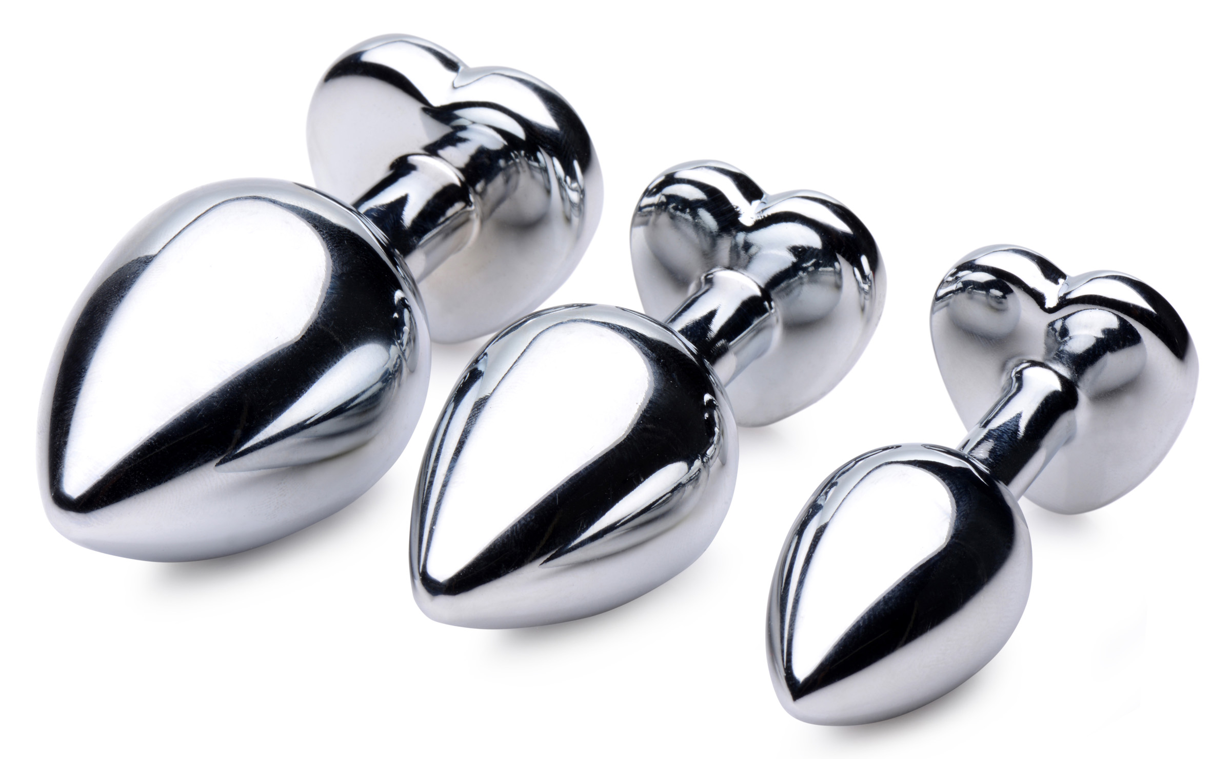 Red Heart Gem Anal Plug Set - Image 3