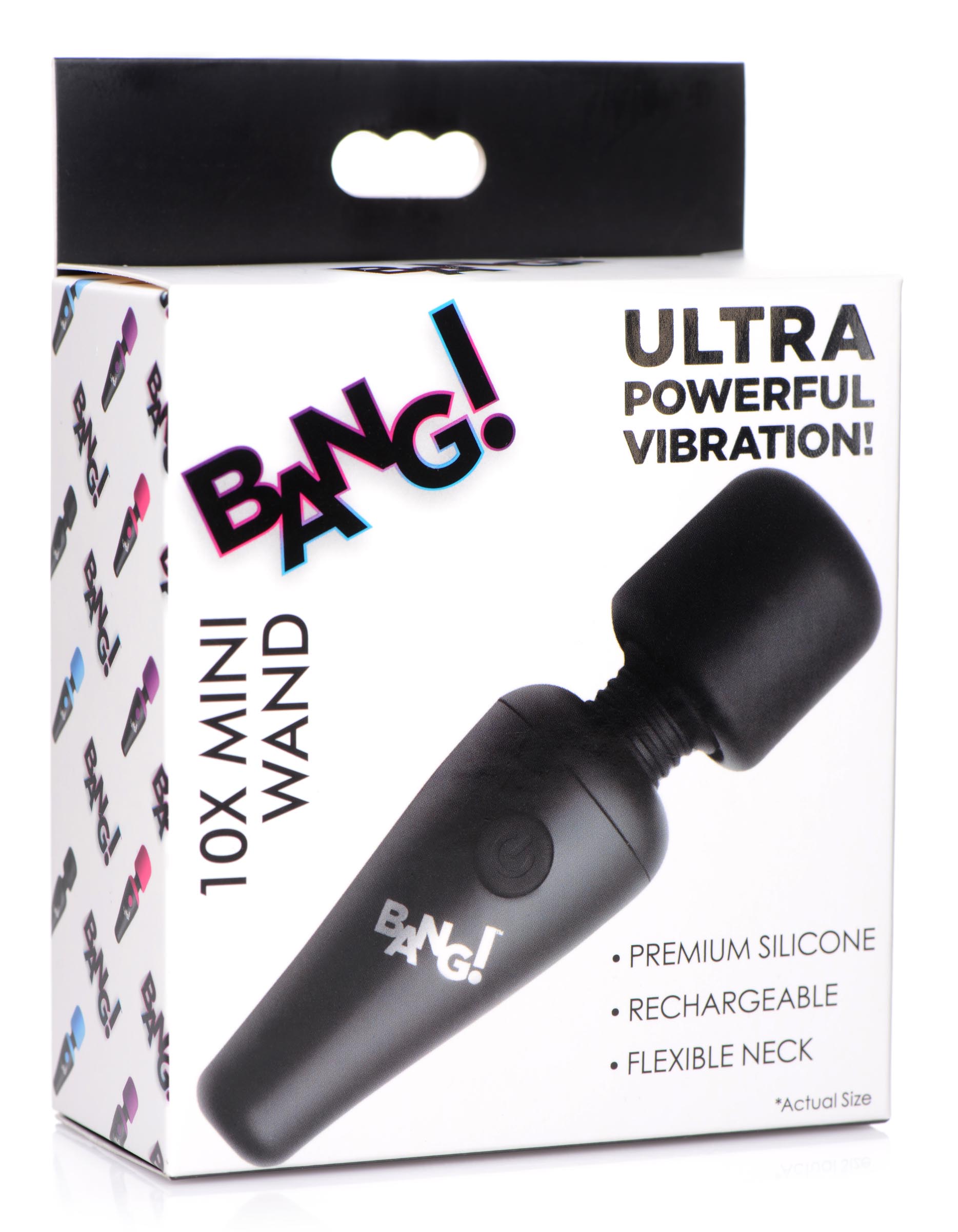 10X Ultra Powerful Silicone Mini Wand - Black - Image 8