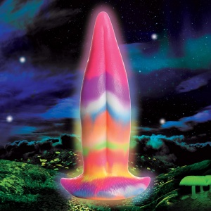 Unicorn Kiss Unicorn Tongue Glow-in-the-Dark Silicone Dildo - Creature Cocks
