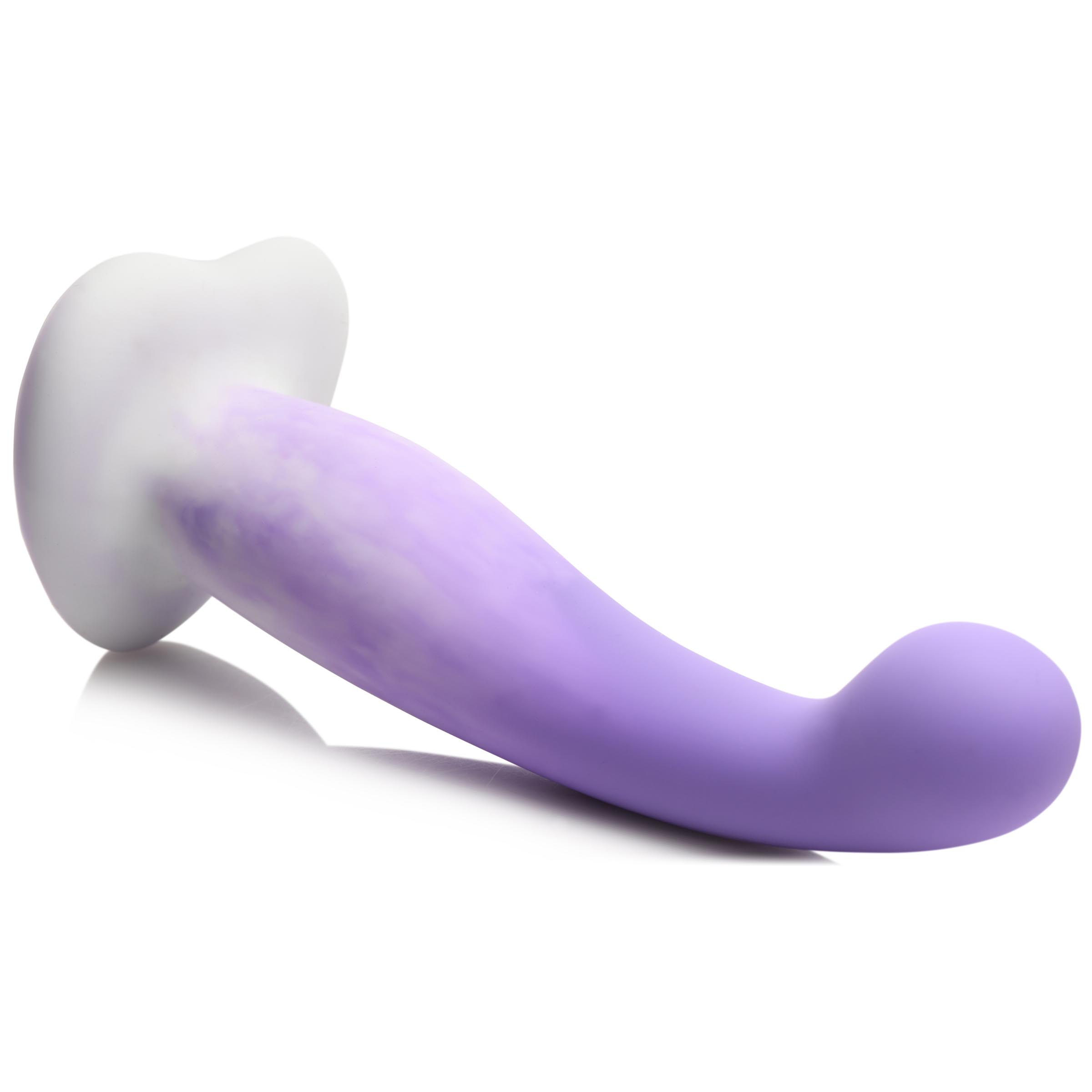 Slim G-Spot Silicone Purple and White Dildo - Image 4