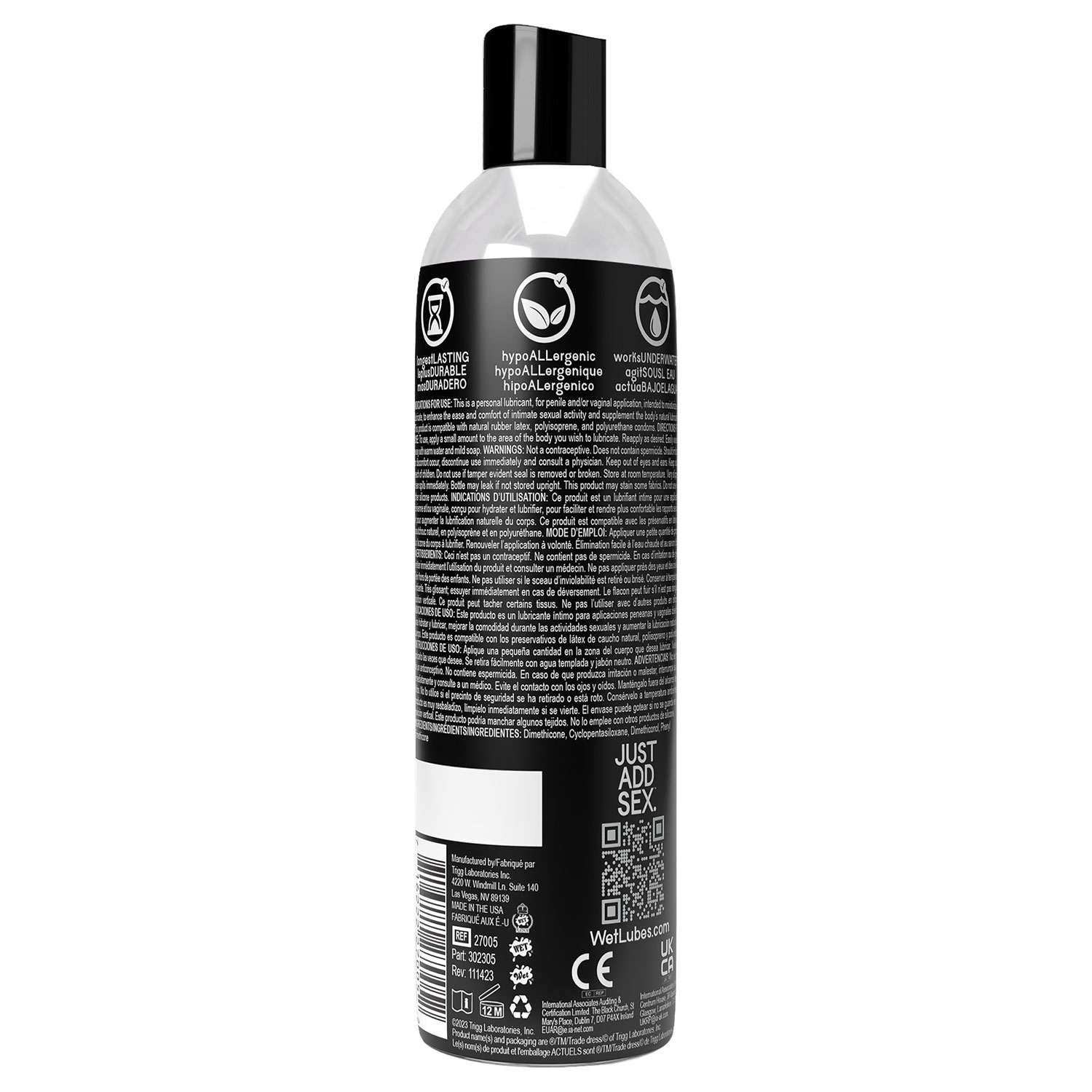 Wet Platinum - Luxury Silicone Based Lubricant 4 Oz - Image 2