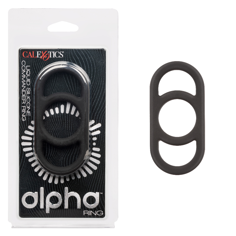 Alpha Liquid Silicone Commander Ring - Black - Image 6