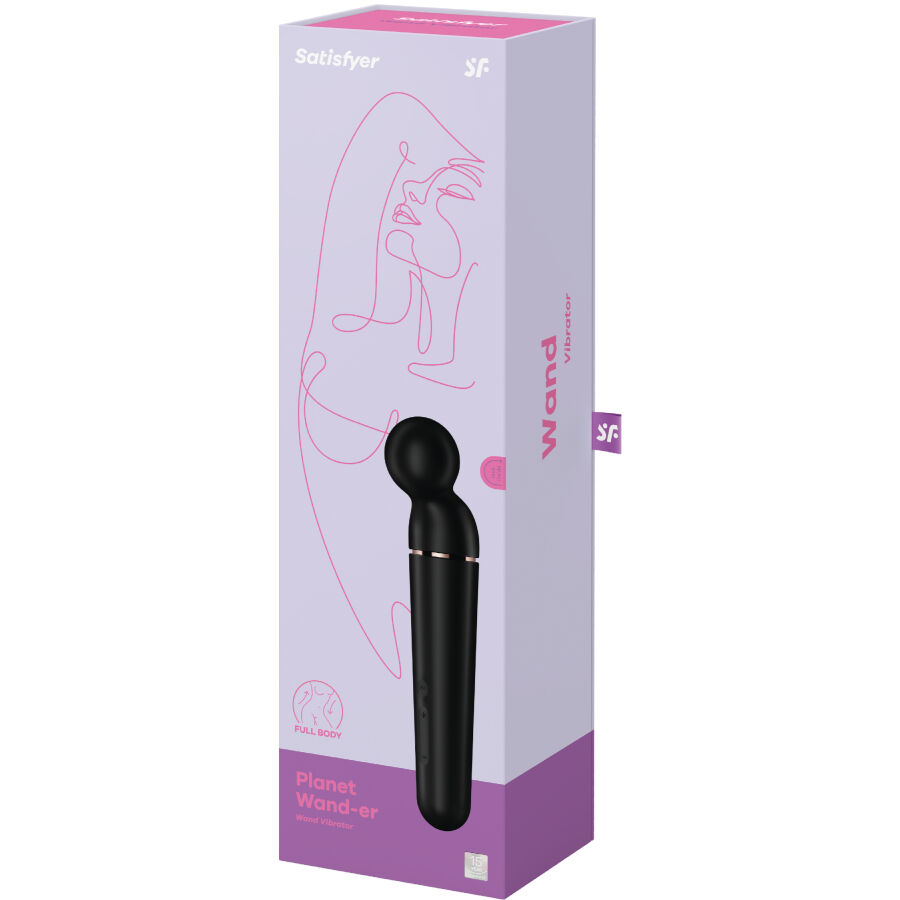 SATISFYER - PLANET WAND-ER VIBRATOR MASSAGER BLACK - Image 6