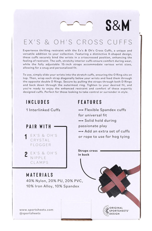 eX's and Oh's Cross Cuffs