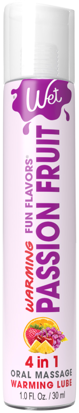 Wet Warming Fun Flavors - Passion Fruit - 4 in 1 Lubricant 1 Oz